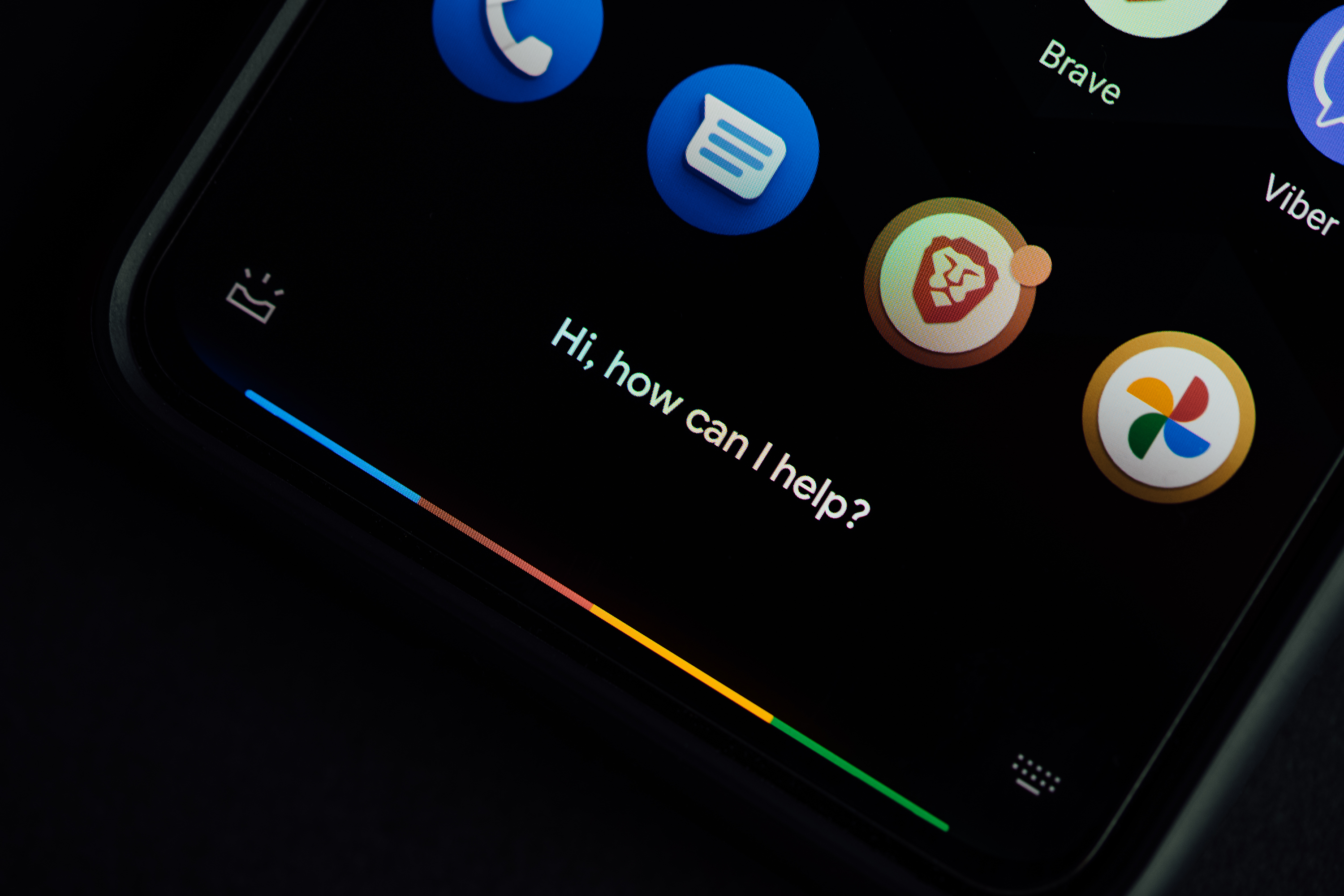 Photo of Google Assistant on a mobile phone