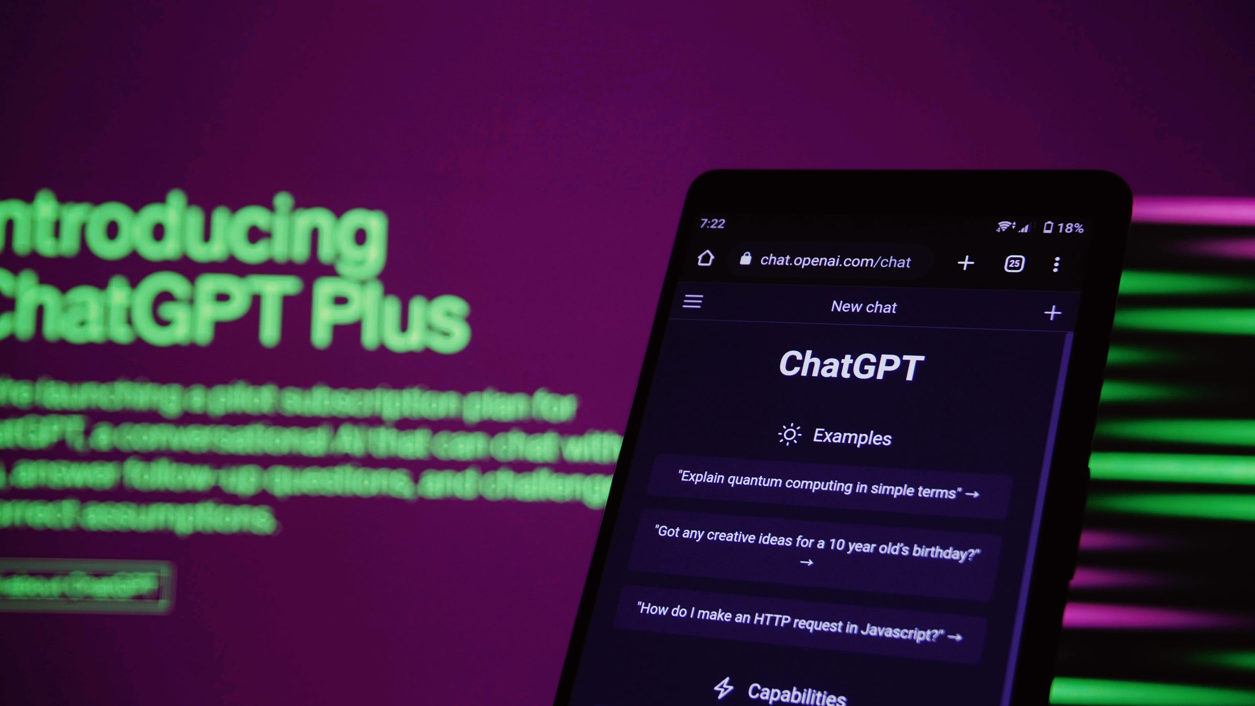 Photo of ChatGPT open on a mobile screen