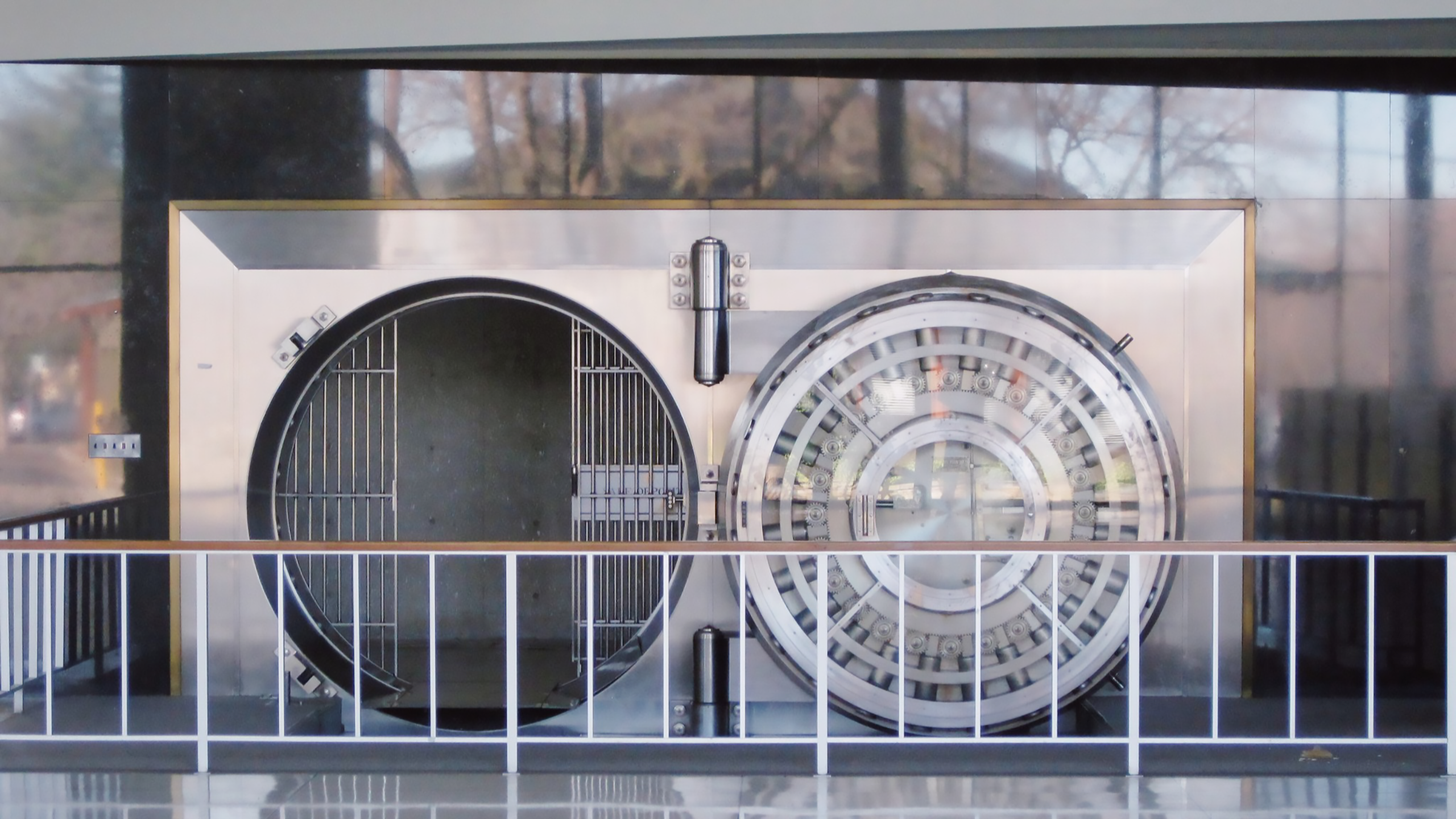 Photo of an open bank vault