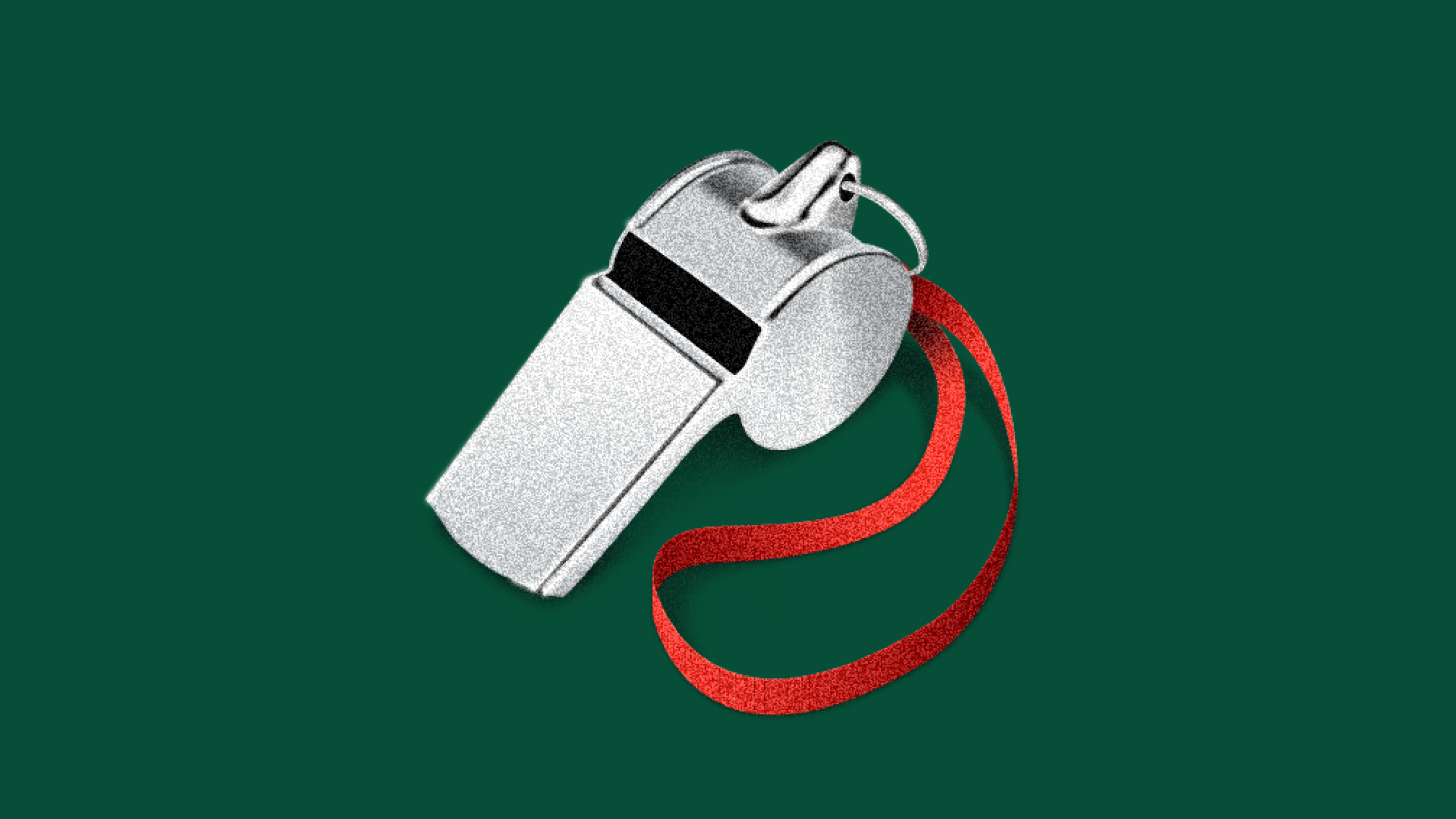 Photo illustration of a whistle