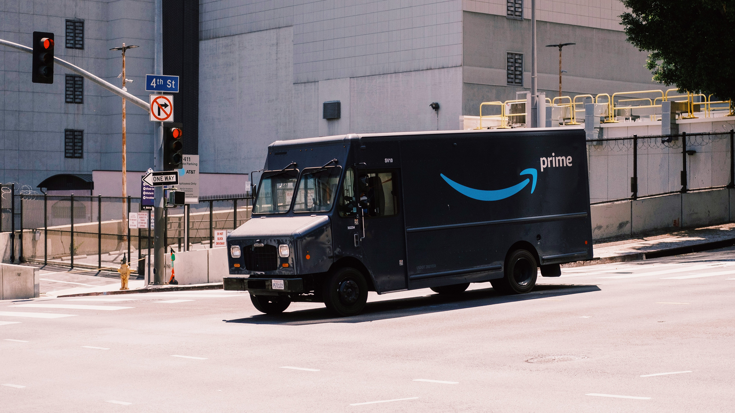Photo of an Amazon truck