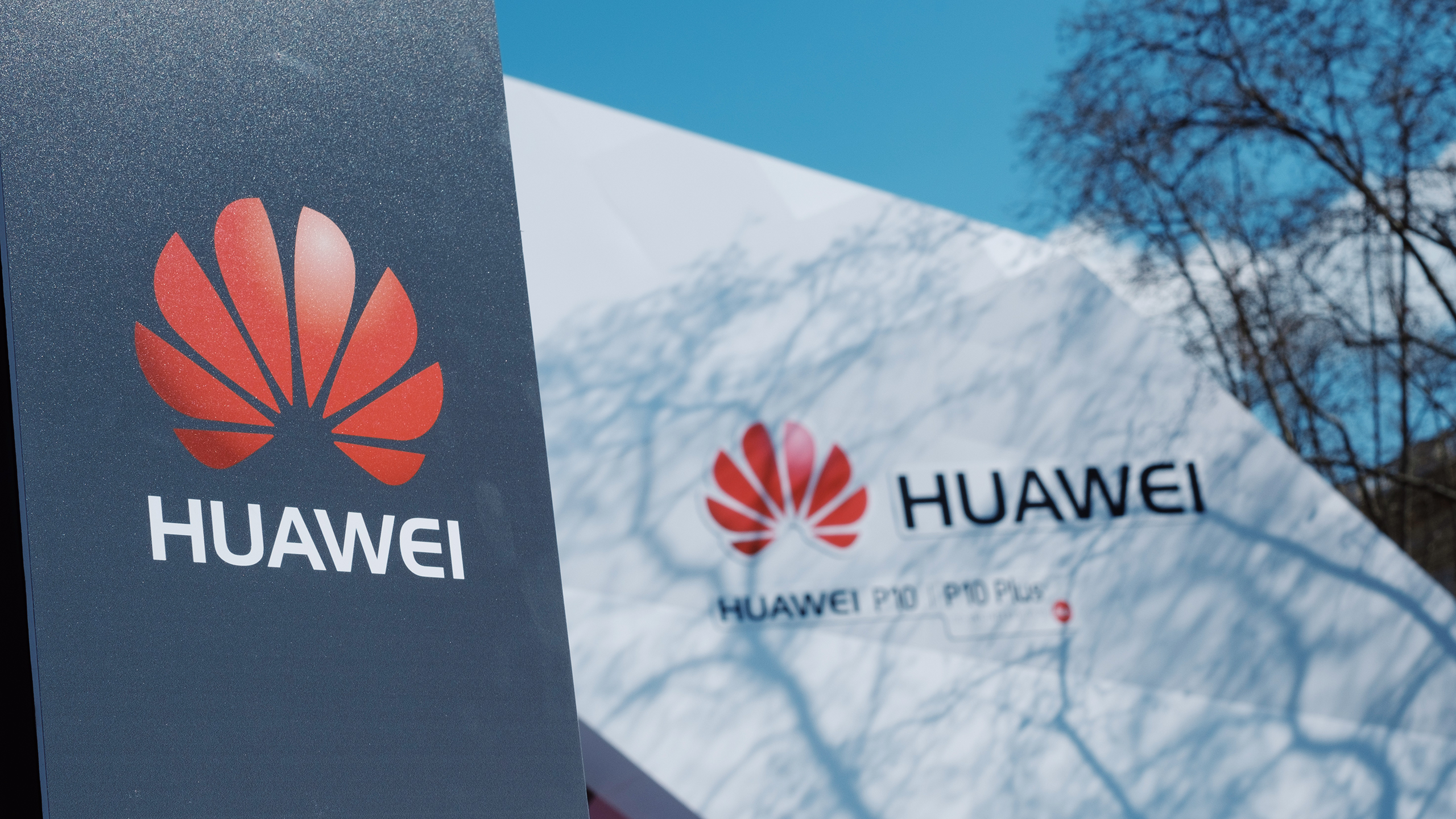 Photo of a Huawei sign