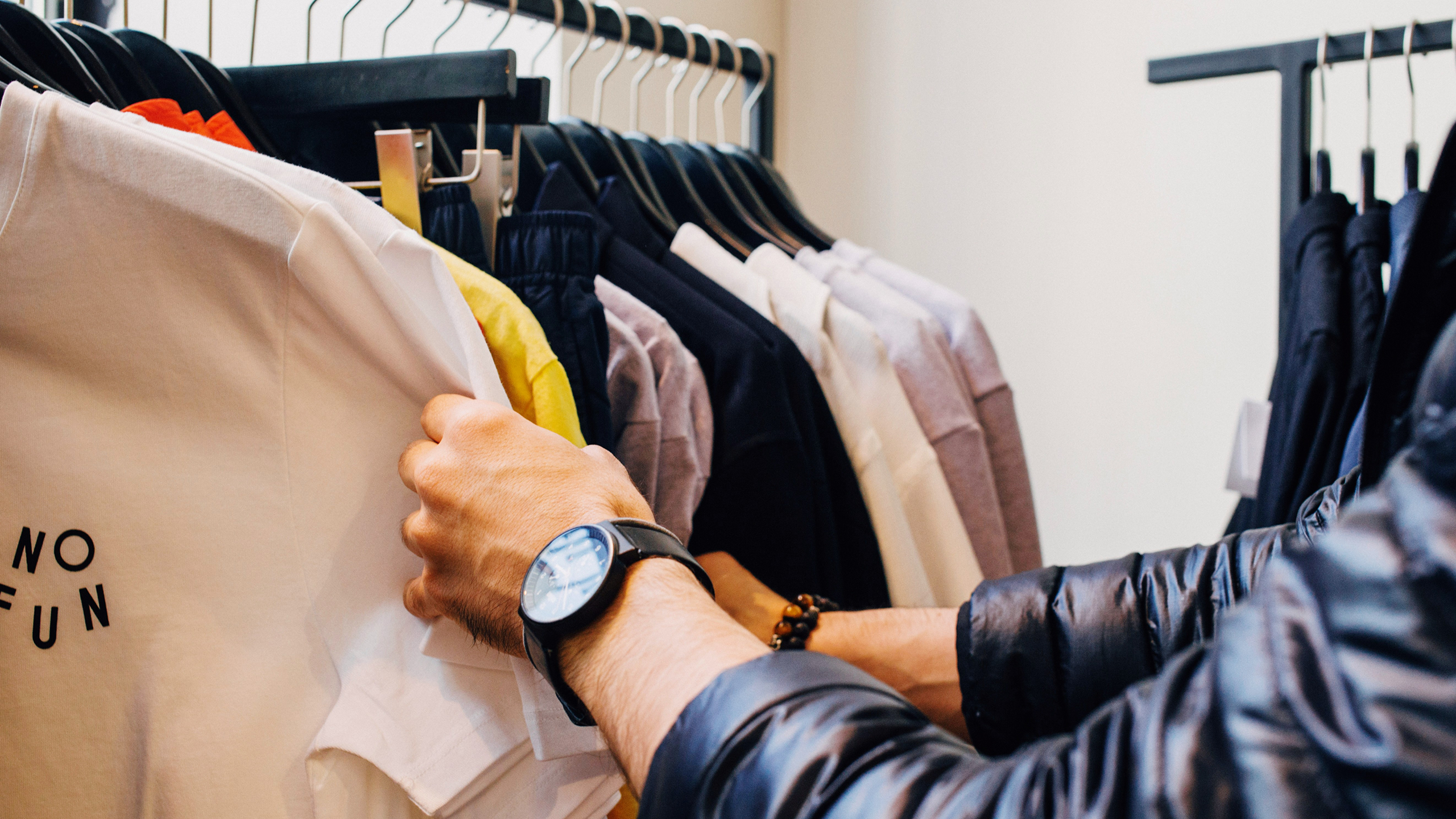 Photo of retail clothing shopping