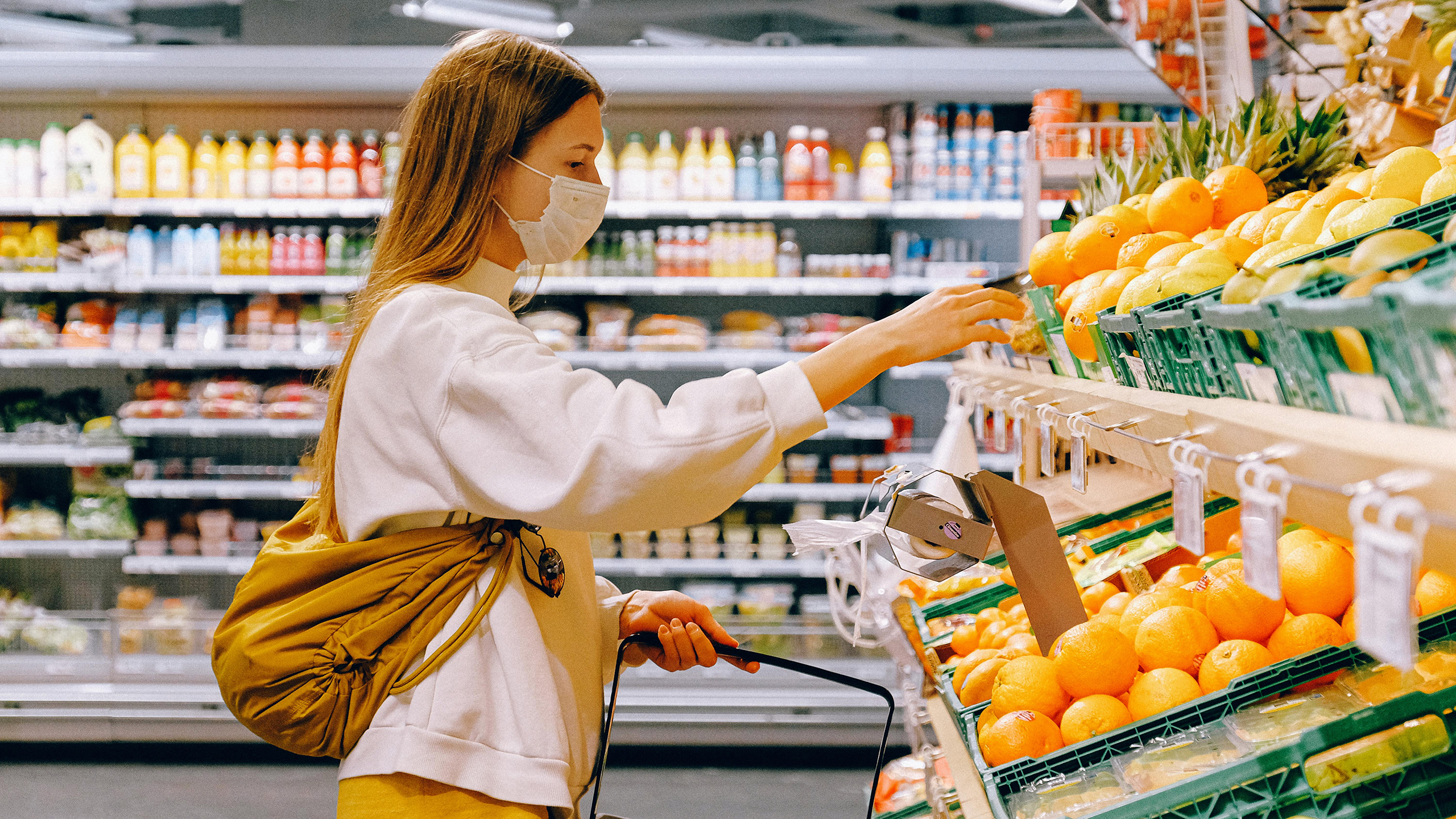 Photo of a woman grocery shopping