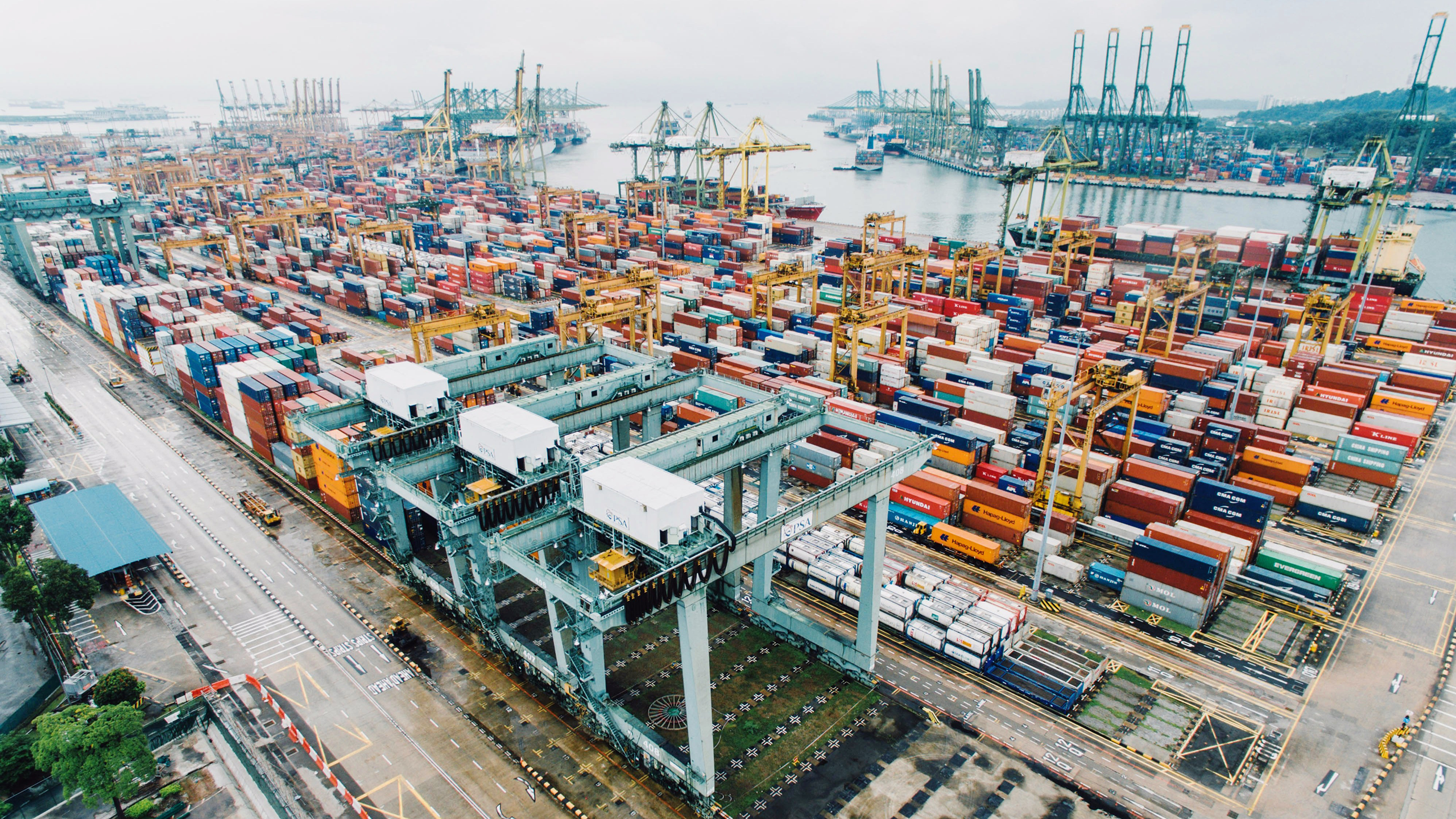 Photo of a shipping port