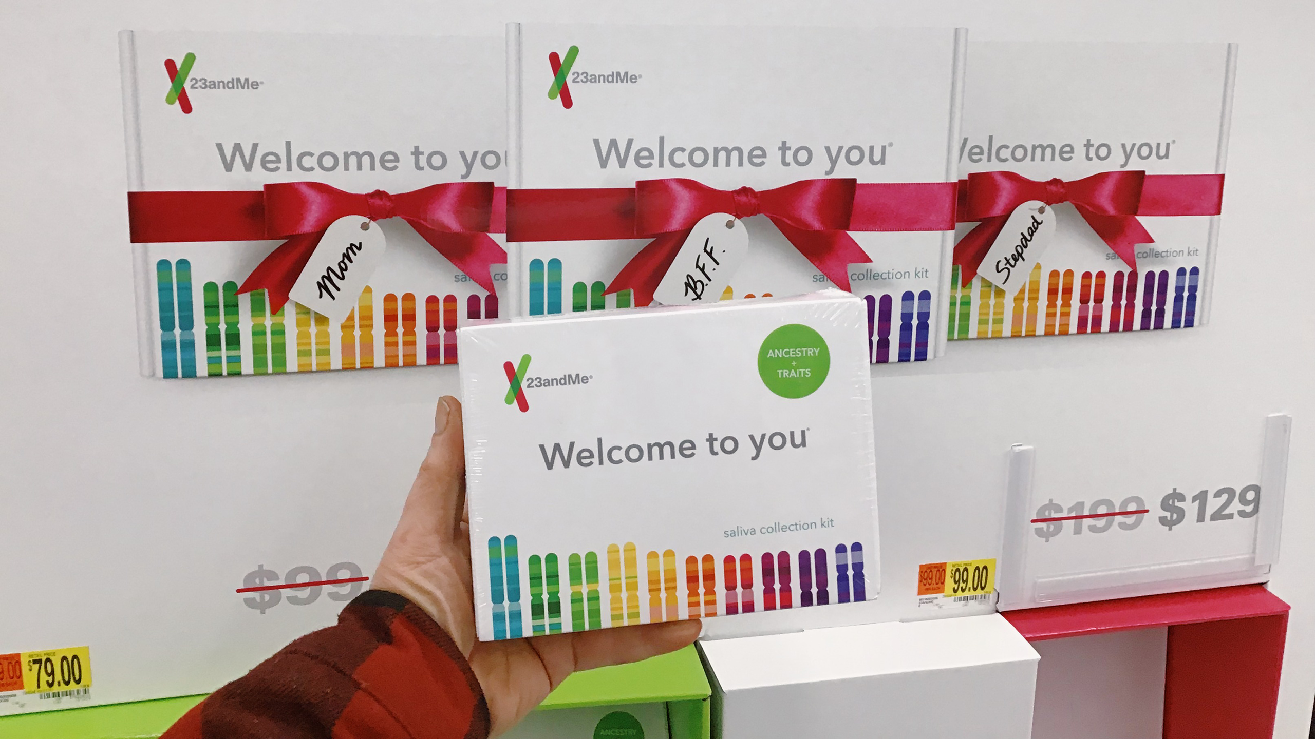 Photo of a 23andme test kit