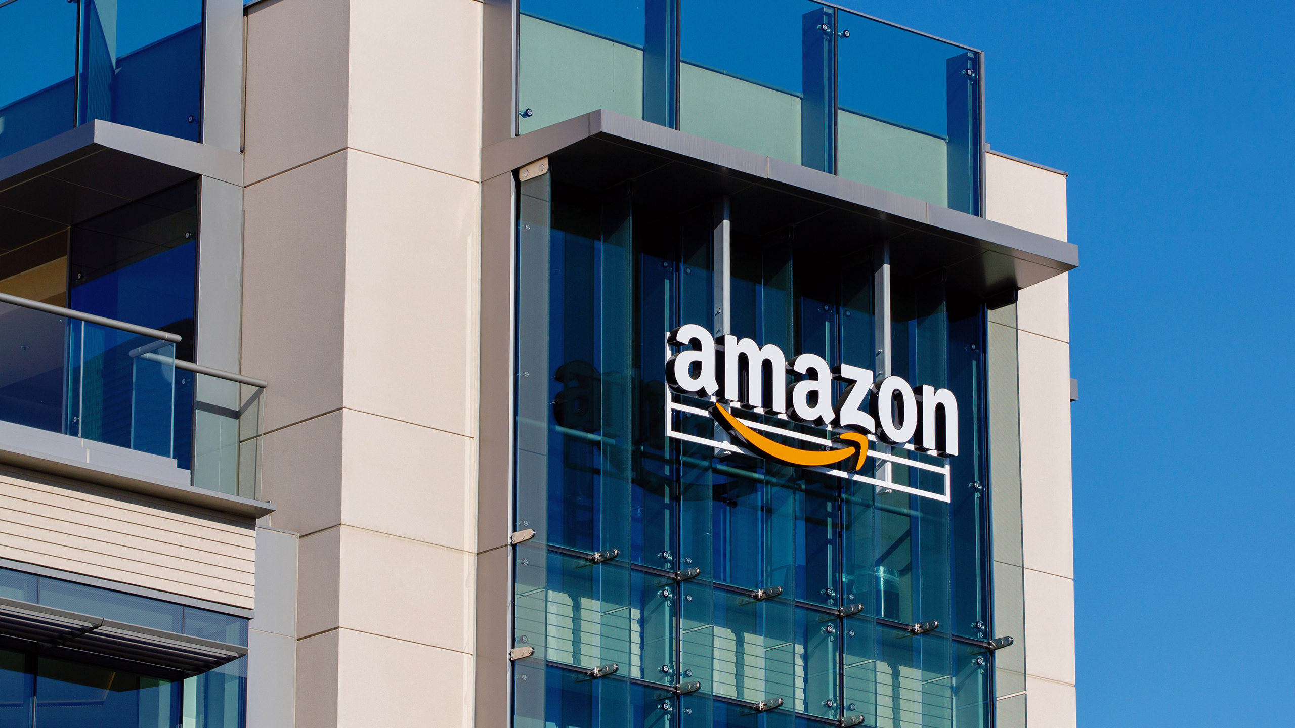 Photo of an Amazon building