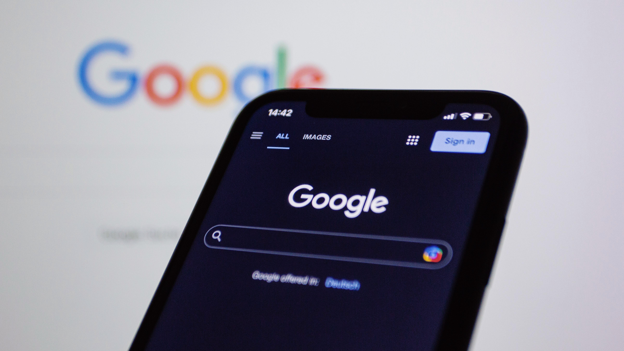 Photo of Google Search on an iPhone