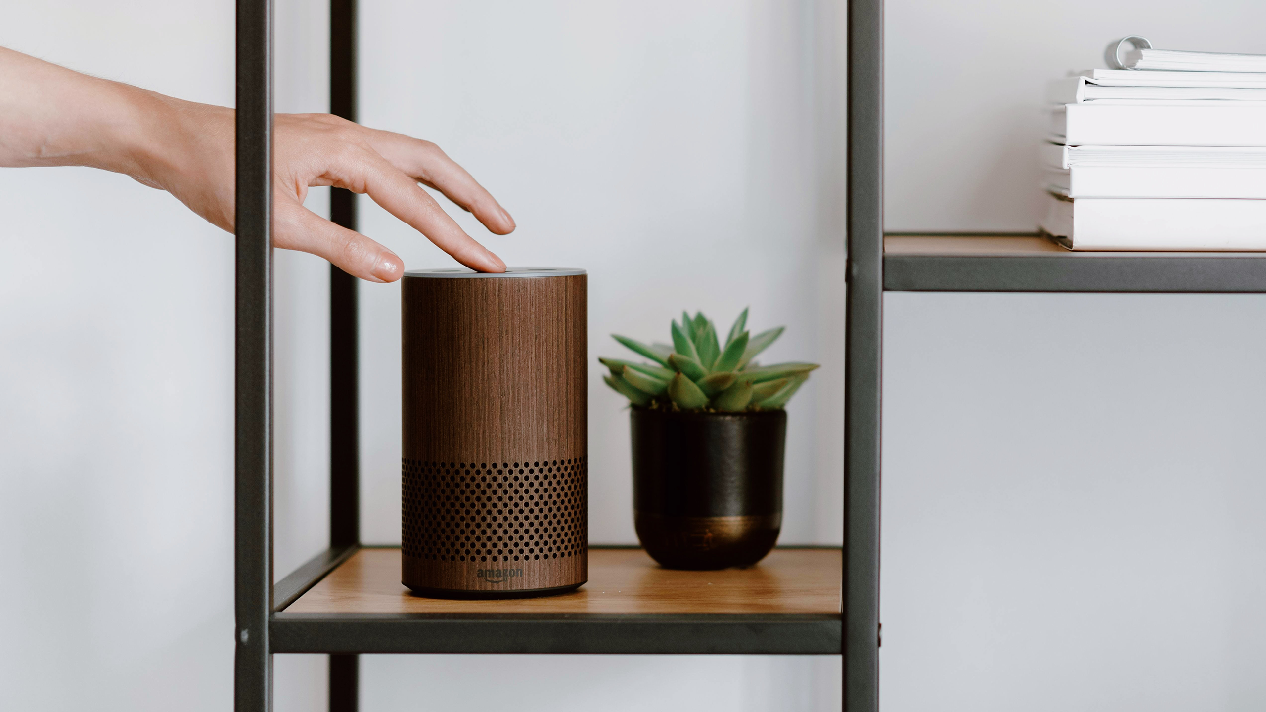 Photo of an Amazon Alexa speaker