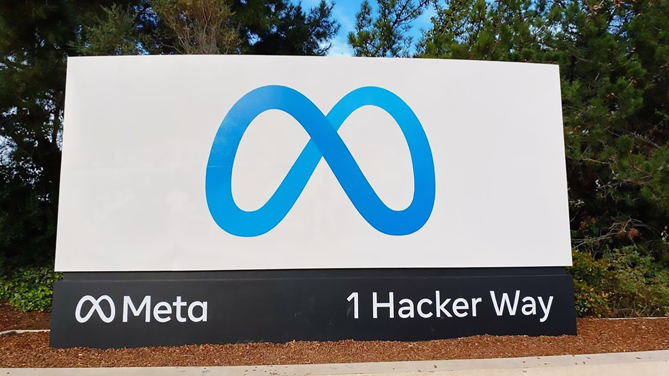 Photo of a sign at Meta Headquarters
