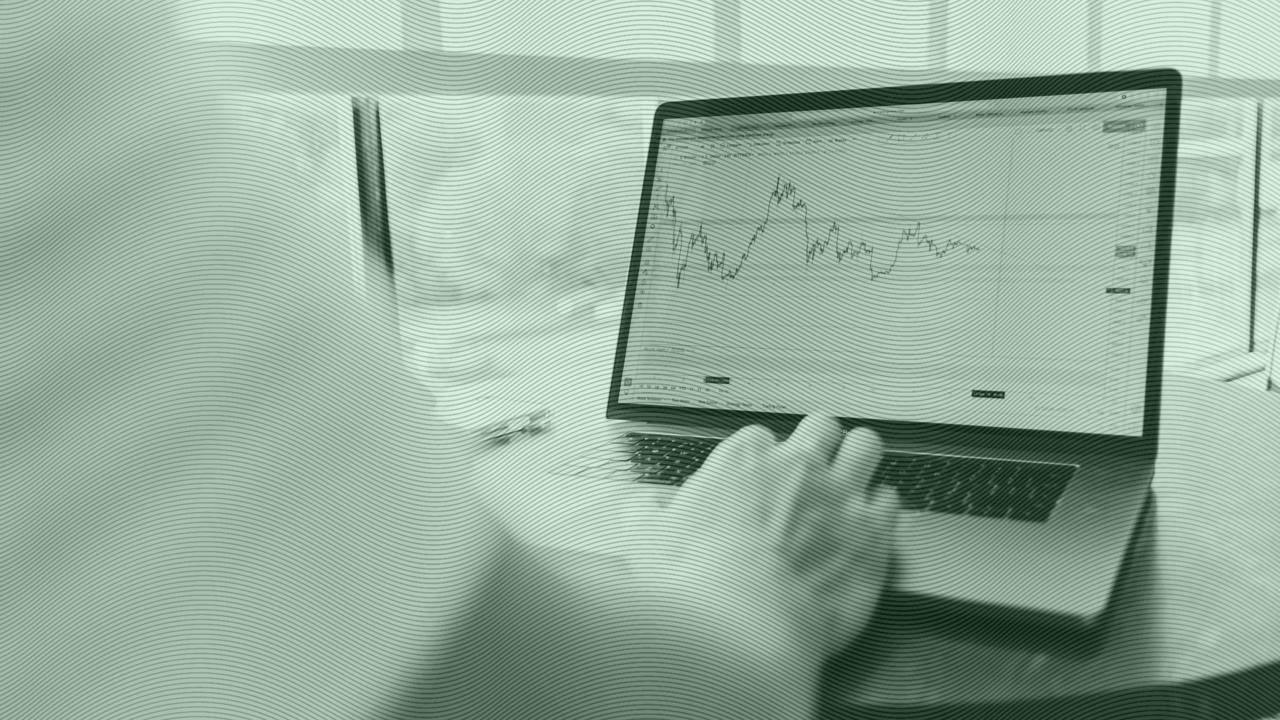 Photo of a stock chart on a laptop