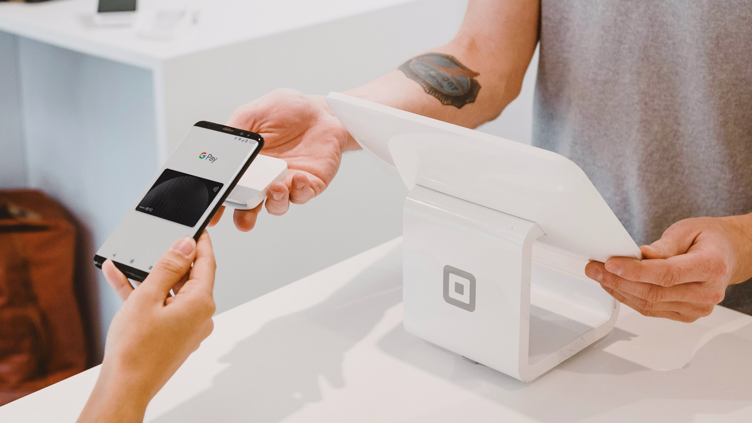 Photo of a credit card transaction