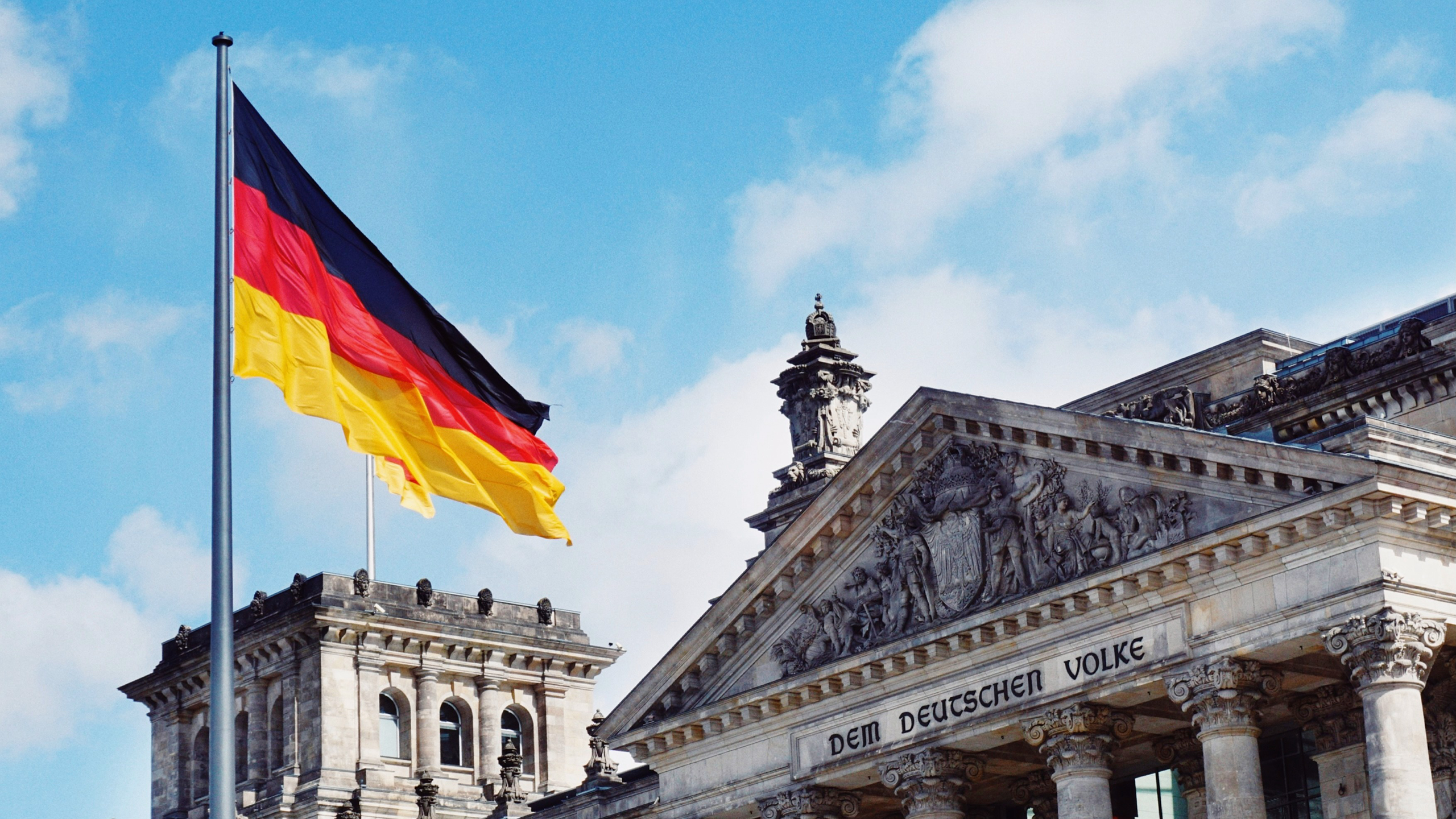 Photo of the German flag