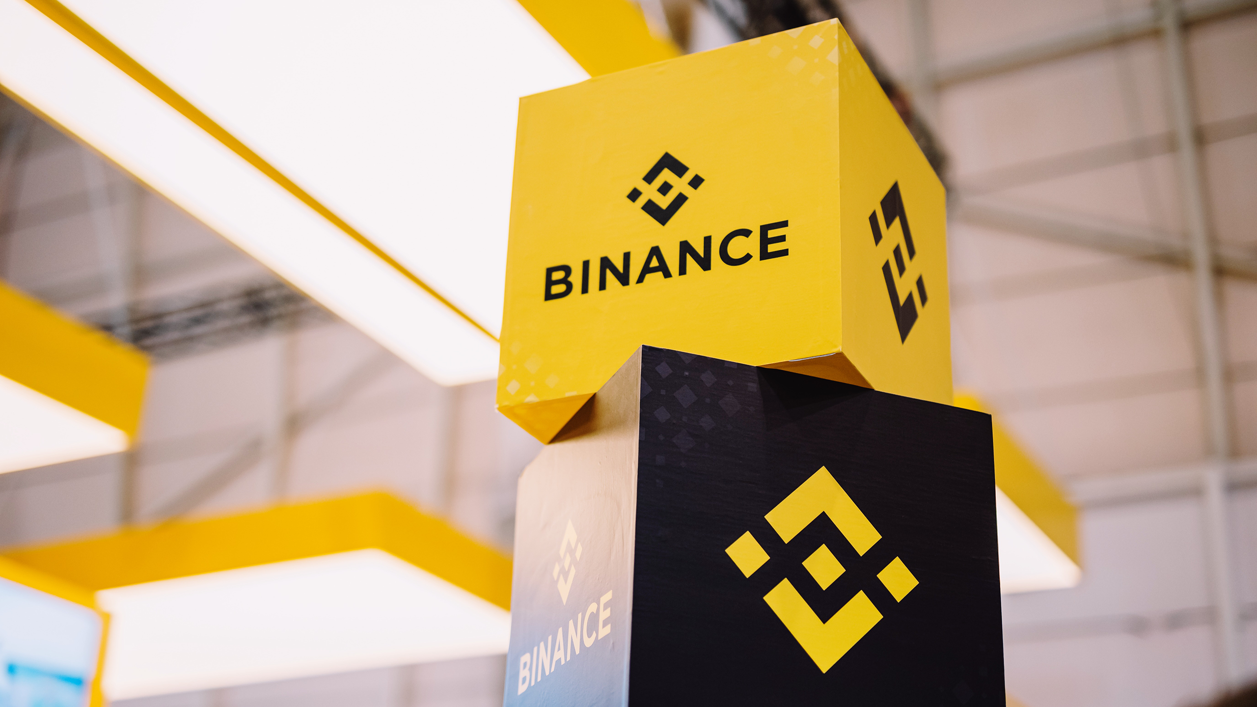 Photo of the Binance logo at Web Summit