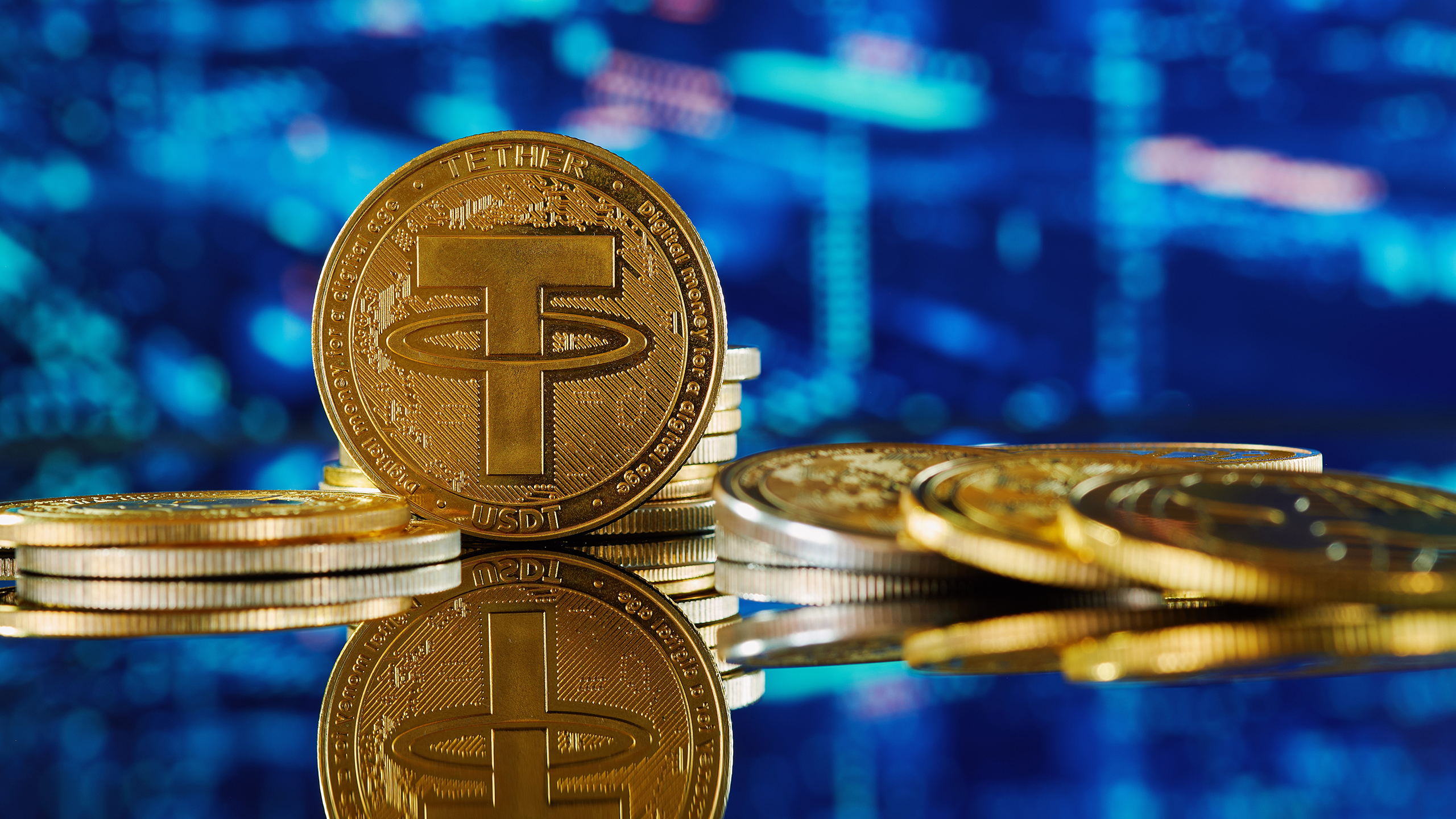 Photo of a Tether crypto coin