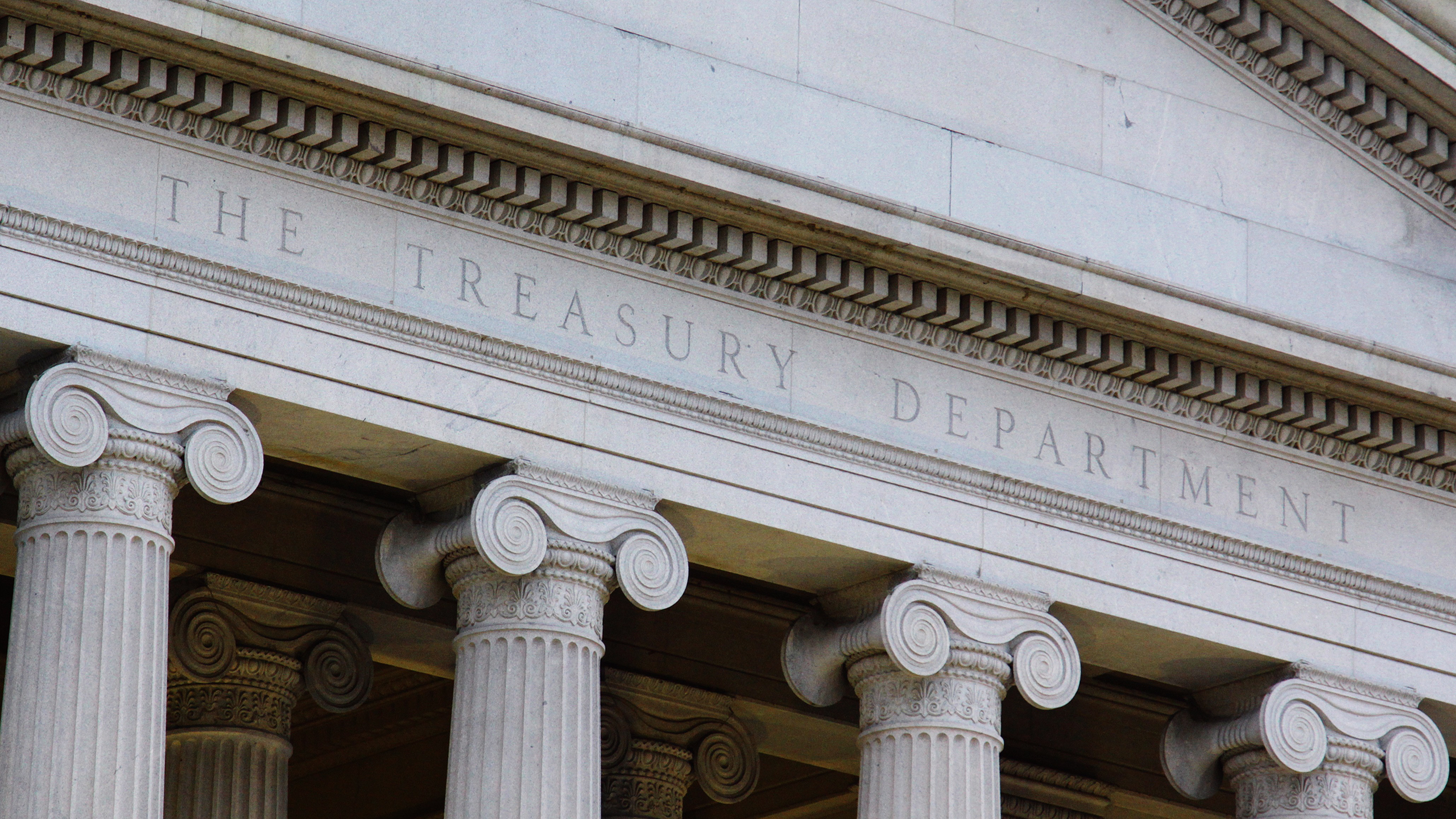 Photo of the US Treasury Department building