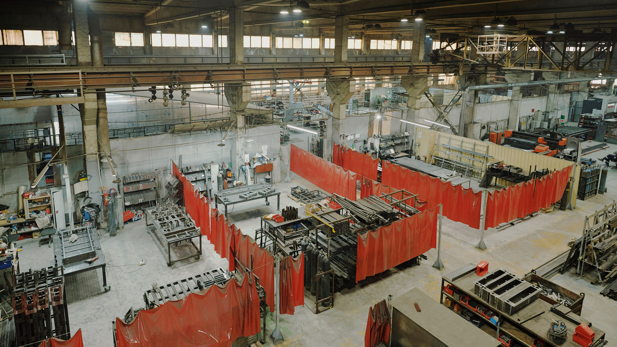 Photo of an empty industrial factory