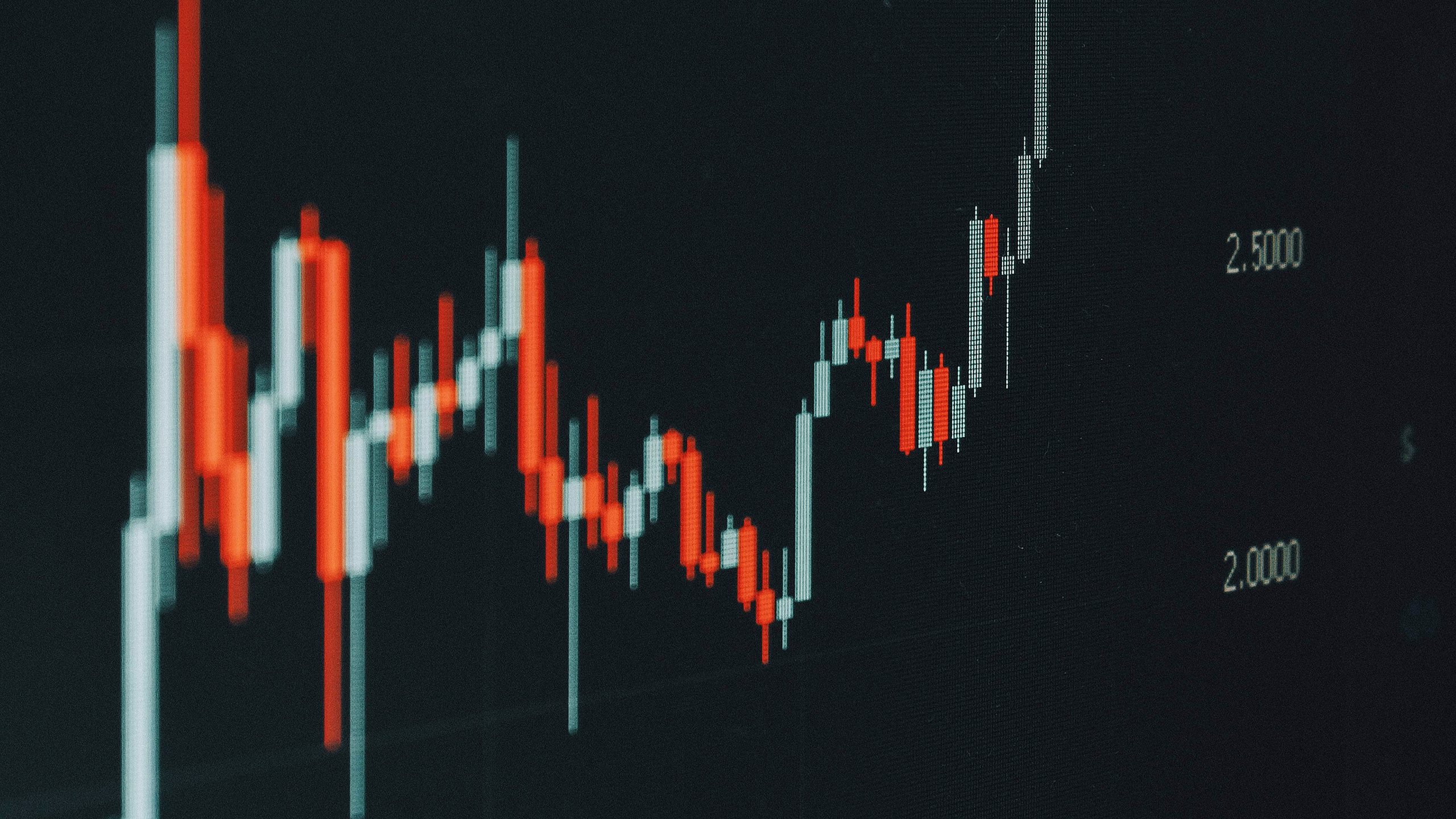 Photo of a fluctuating stock chart