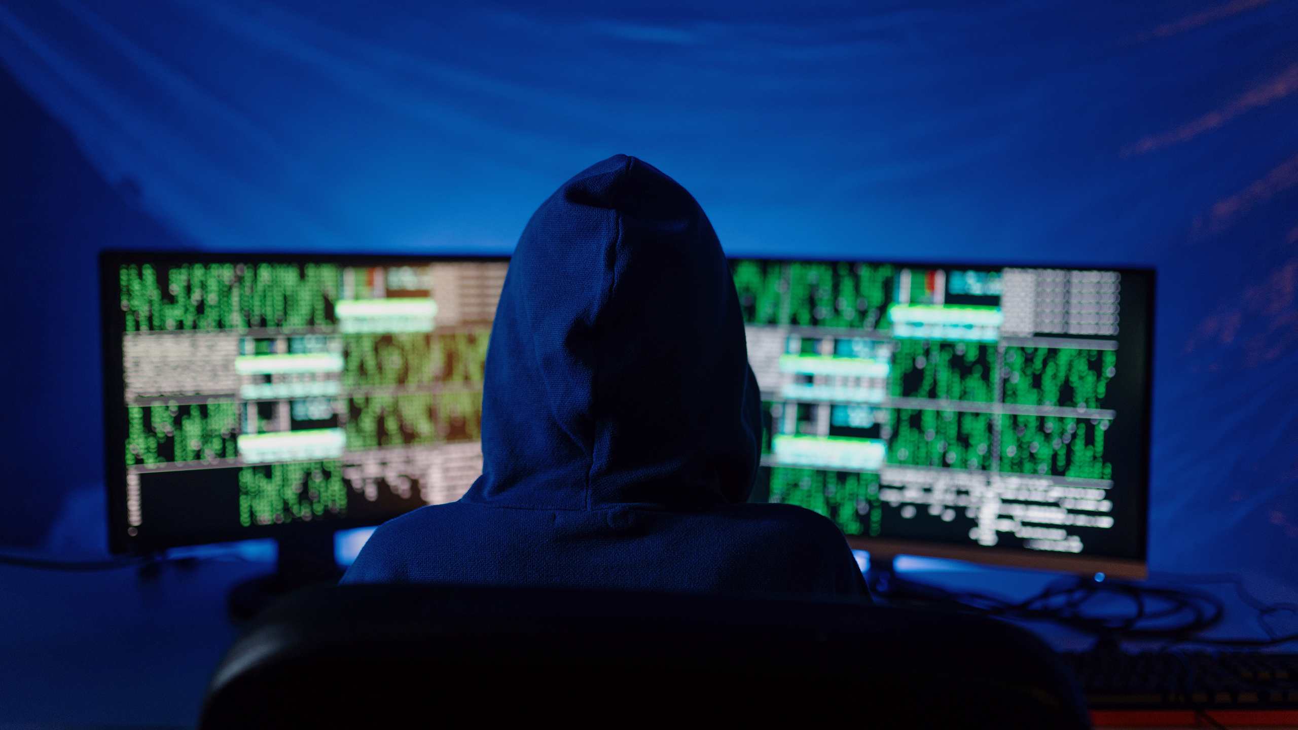 Photo of a hacker