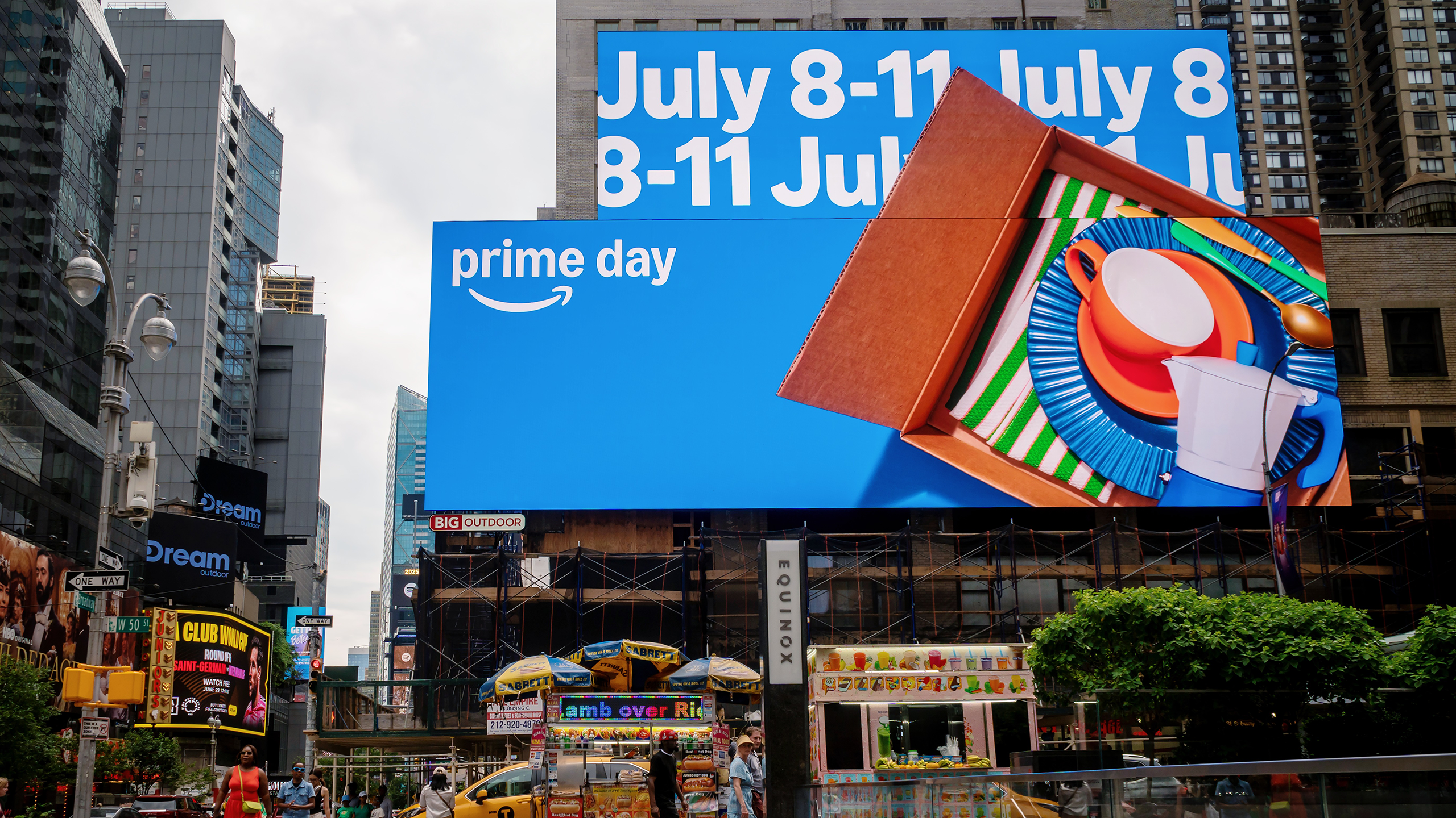 Photo of an Amazon Prime Day billboard ad in New York