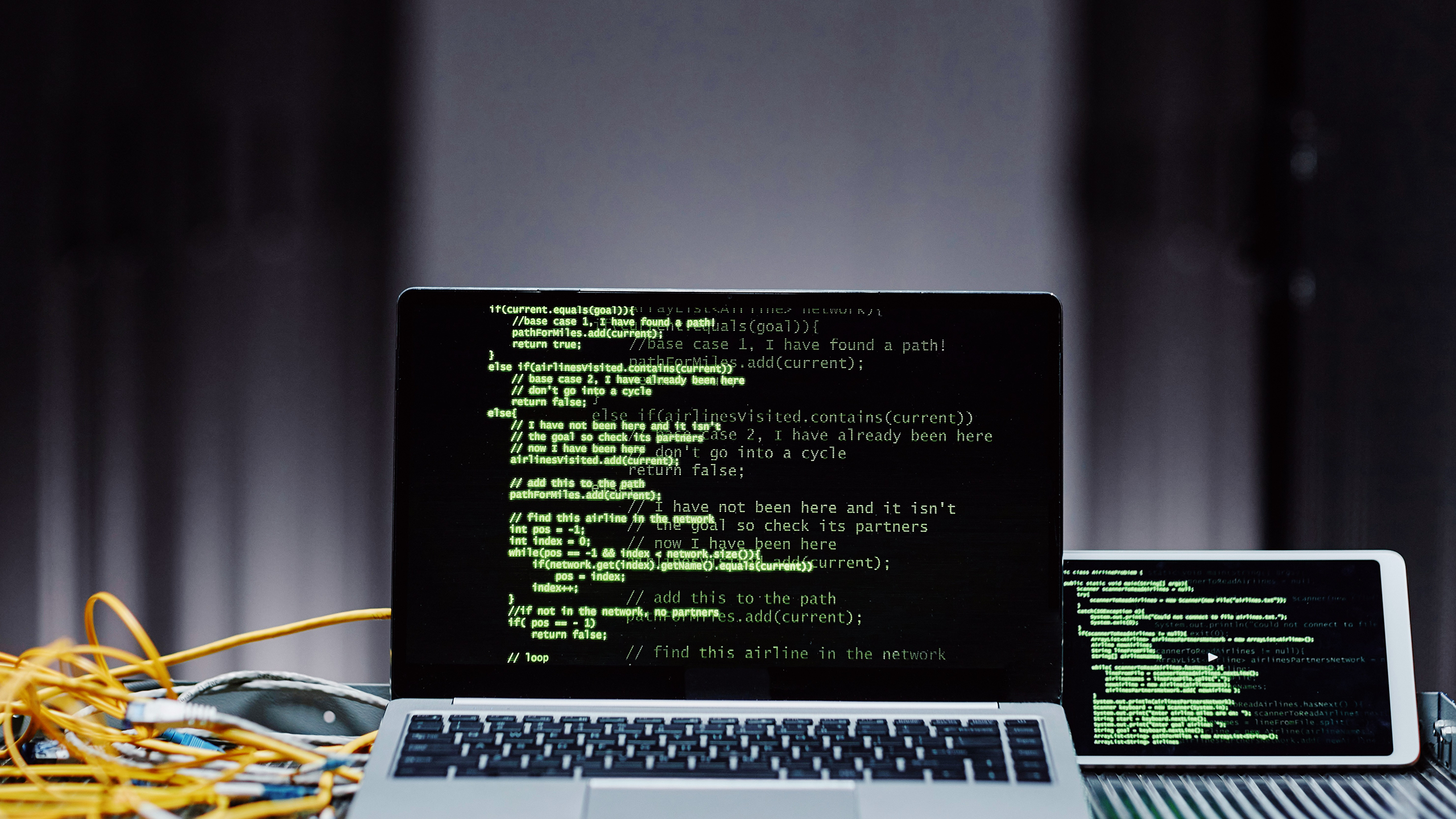 Photo of code on a laptop screen