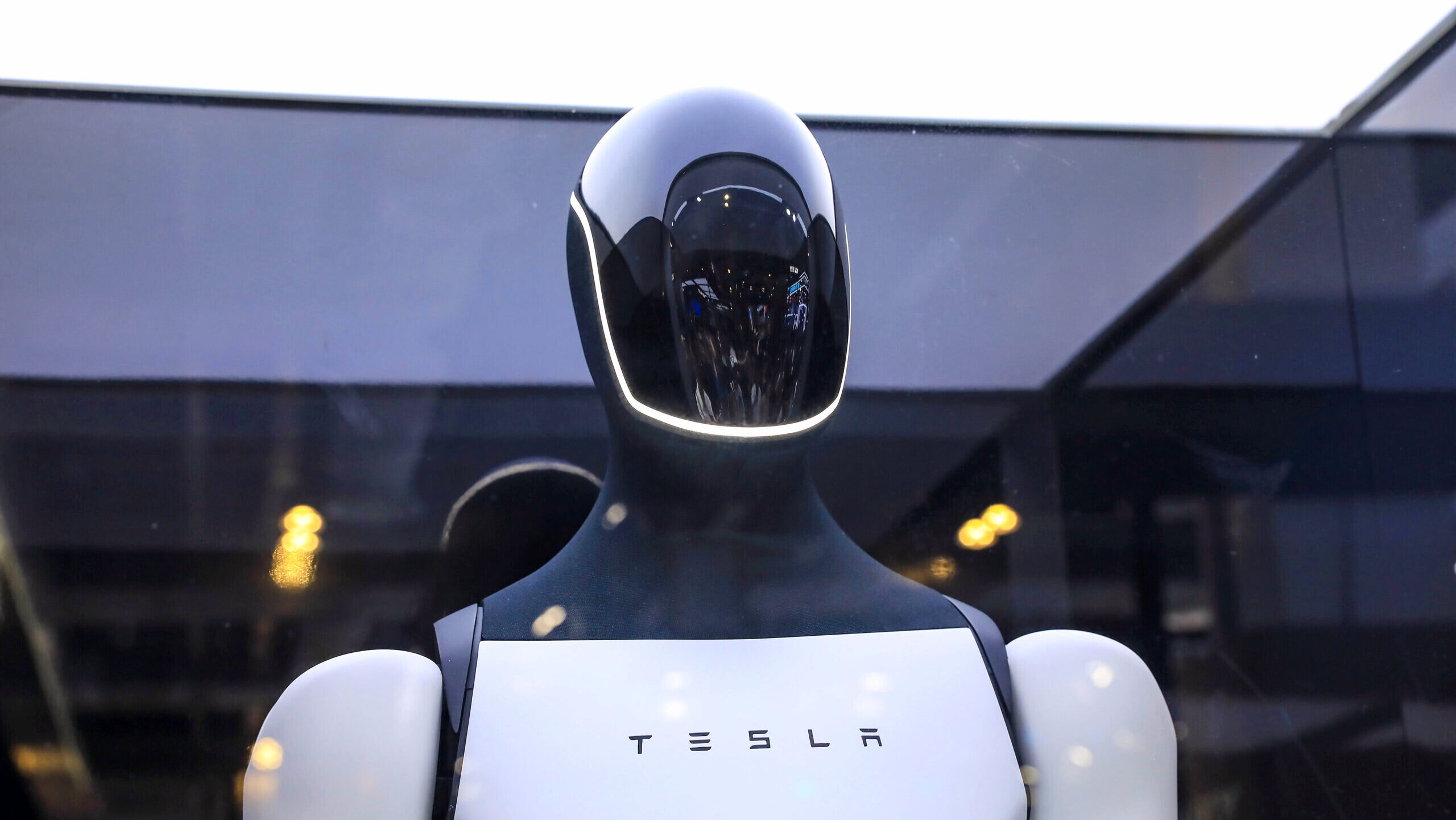 Image of a Tesla Optimus humanoid robot.