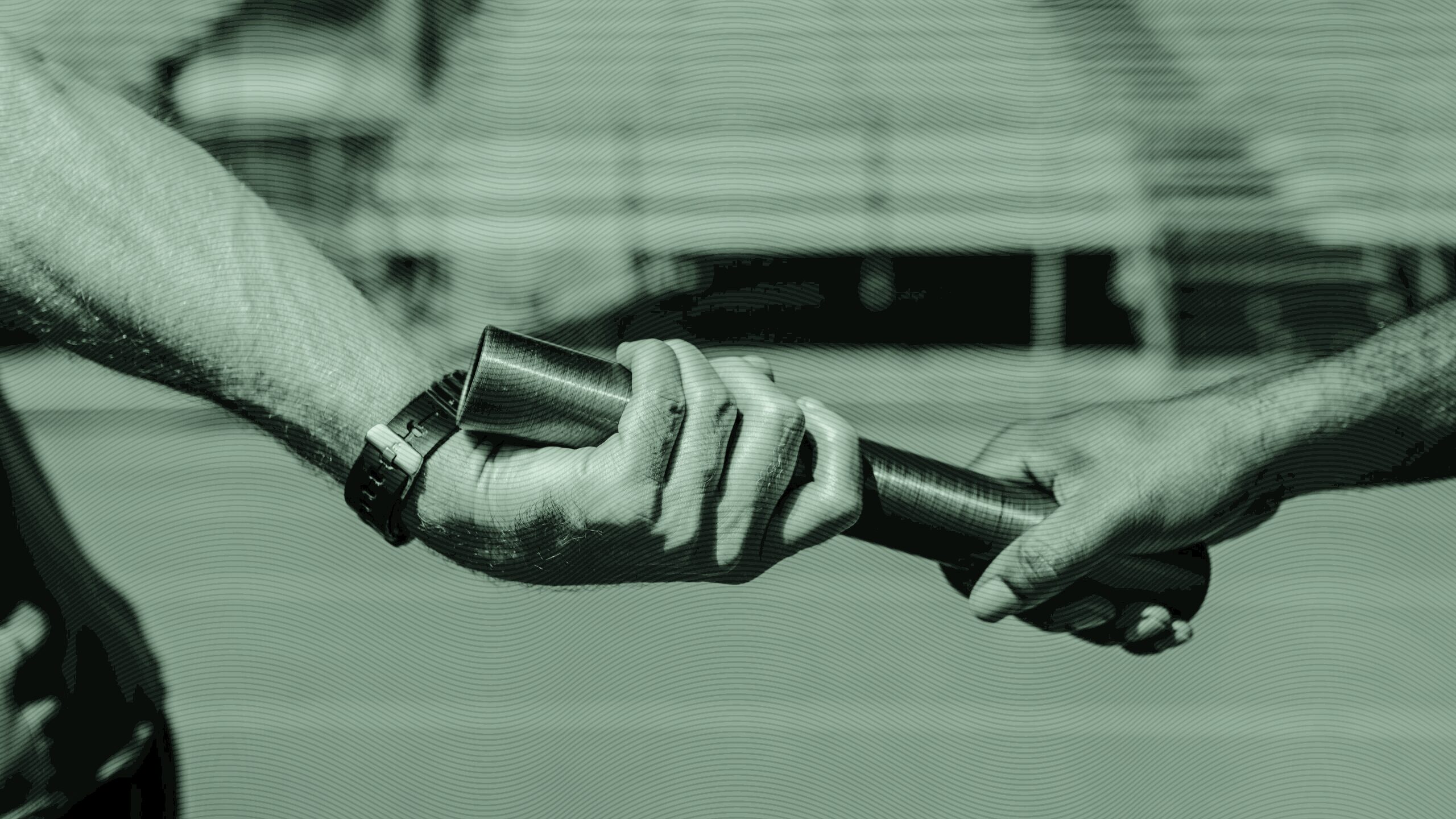 Runners passing a baton.