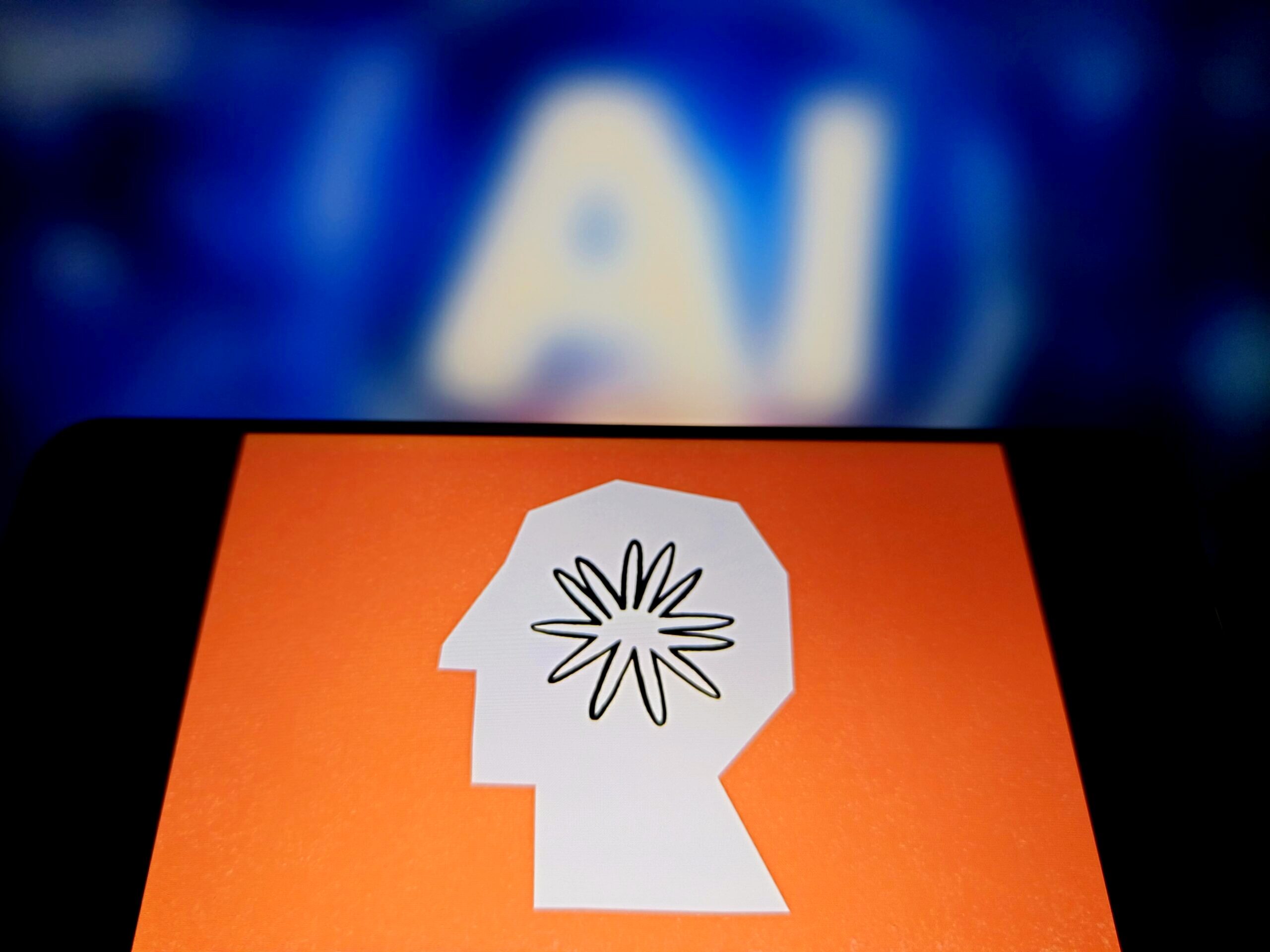 SUQIAN, CHINA - MAY 23: In this photo illustration, the logo of Anthropic is displayed on a smartphone screen on May 23, 2025 in Suqian, Jiangsu Province of China. Anthropic on May 22 said it activated a tighter artificial intelligence control for Claude Opus 4, its latest AI model. (Photo by VCG/VCG ) (Newscom TagID: vcgphotos221514.jpg) [Photo via Newscom]