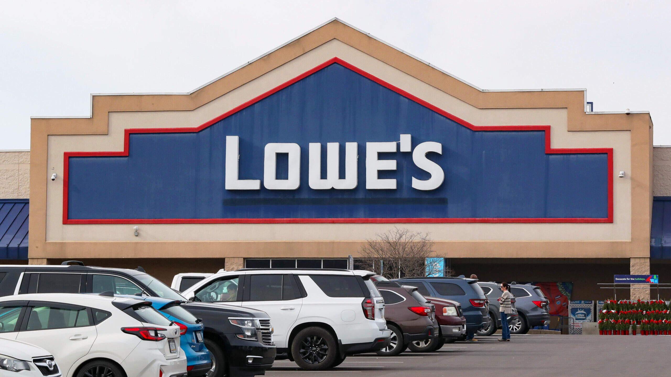 A photo of the exterior of a Lowe's store.