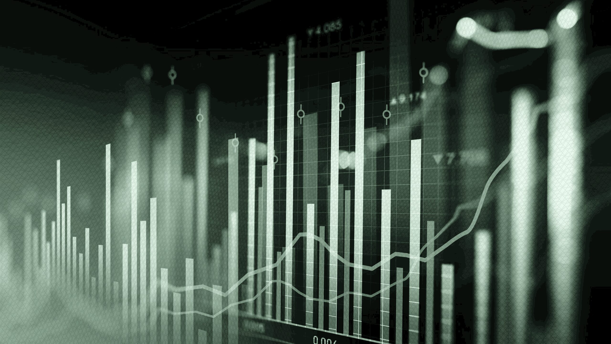 Stock market chart.