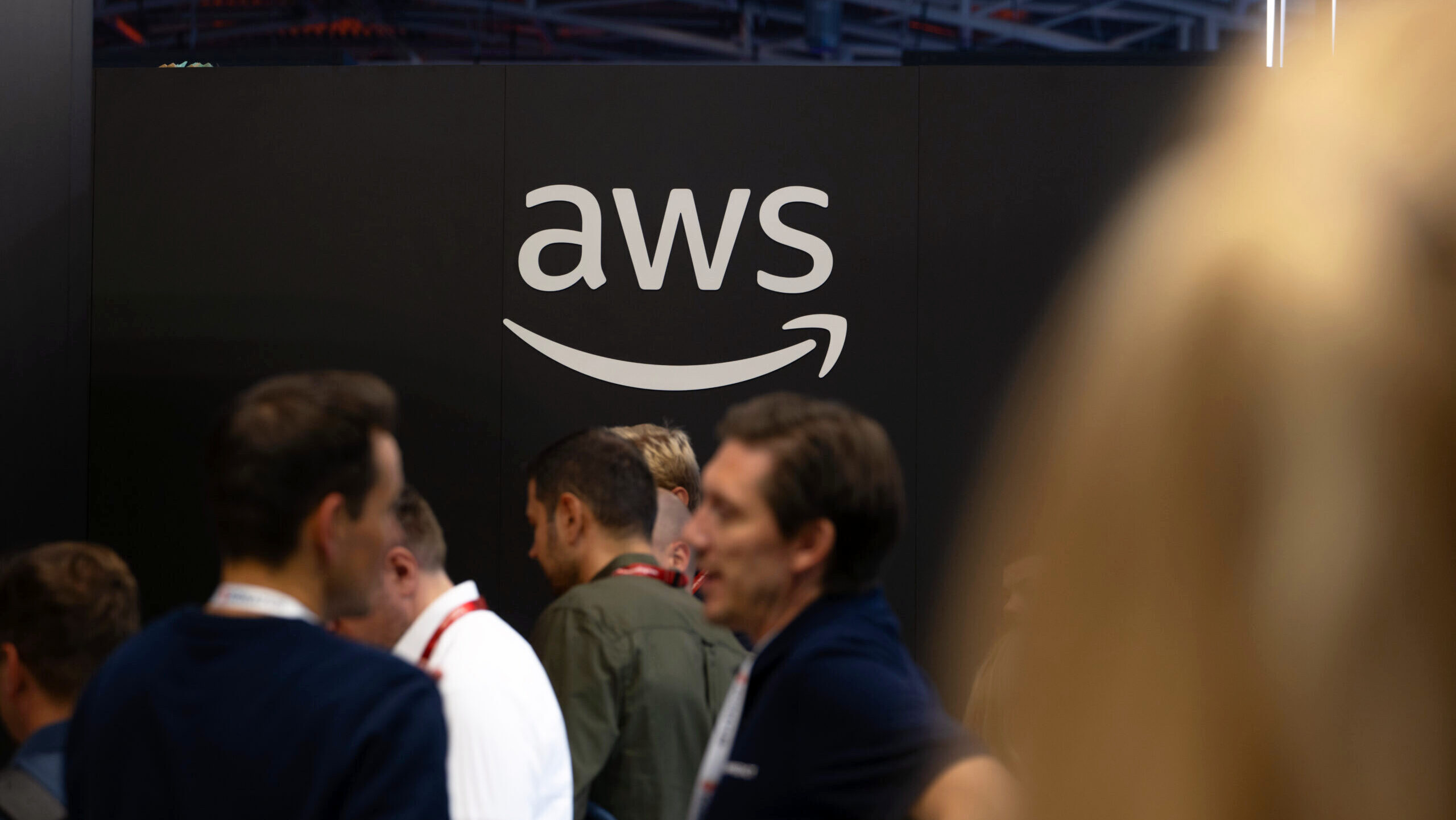 Photo of the Amazon Web Services logo.