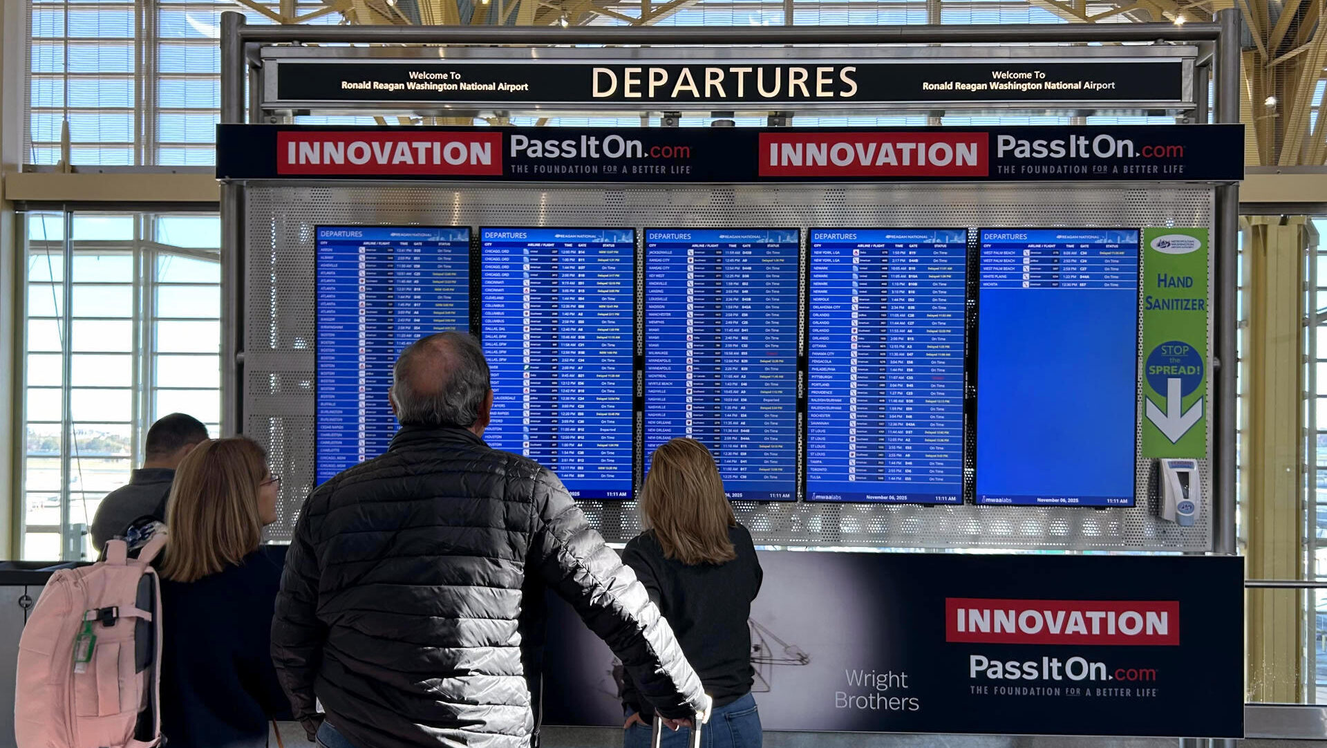Photo of people in an airport.