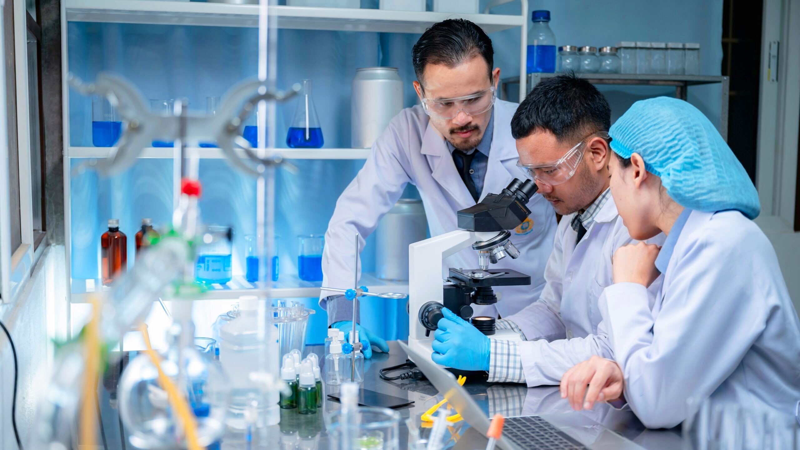 Photo of scientists working in a lab