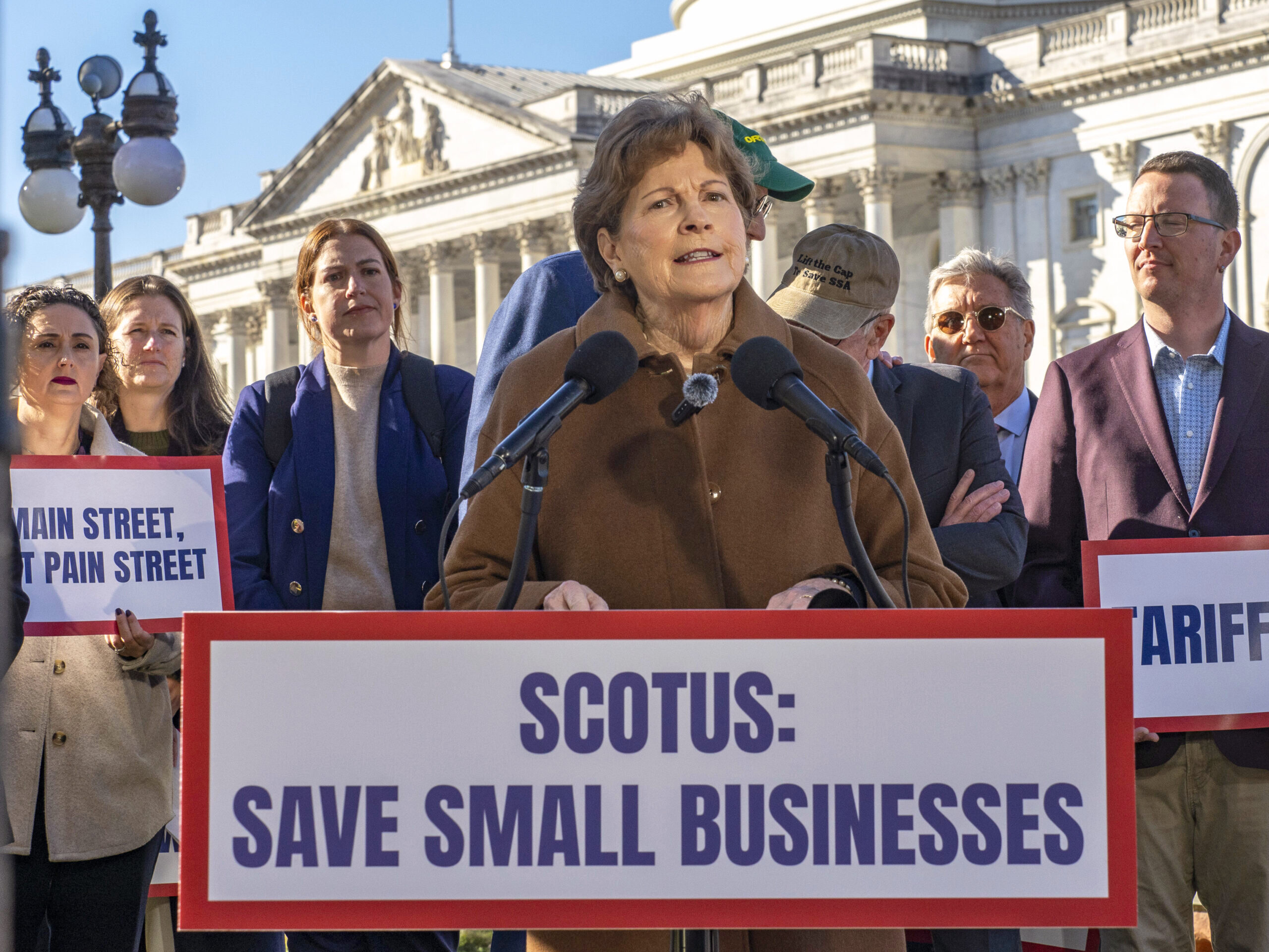 Photo of picketers outside the US Supreme Court.