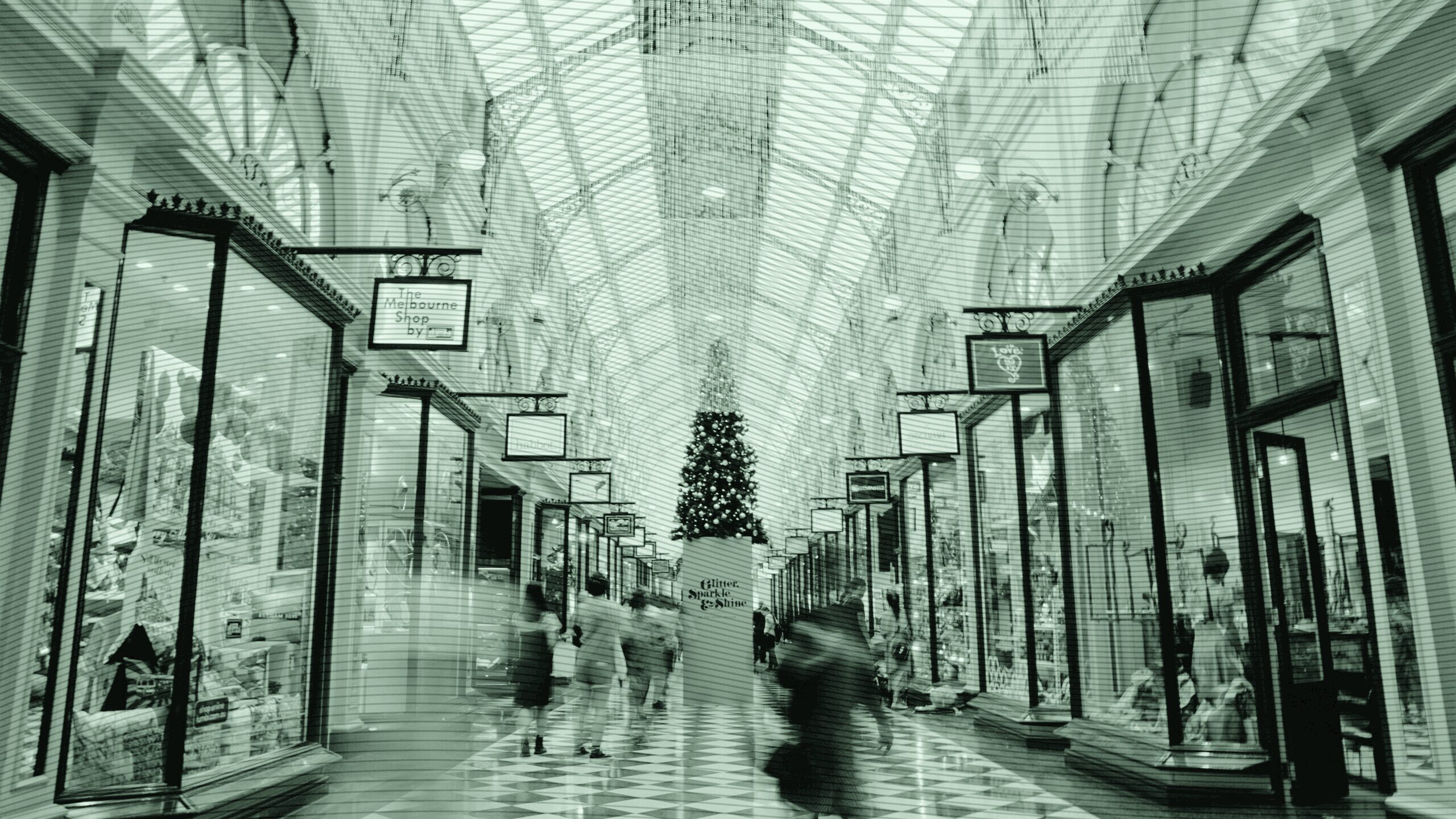 A shopping mall.
