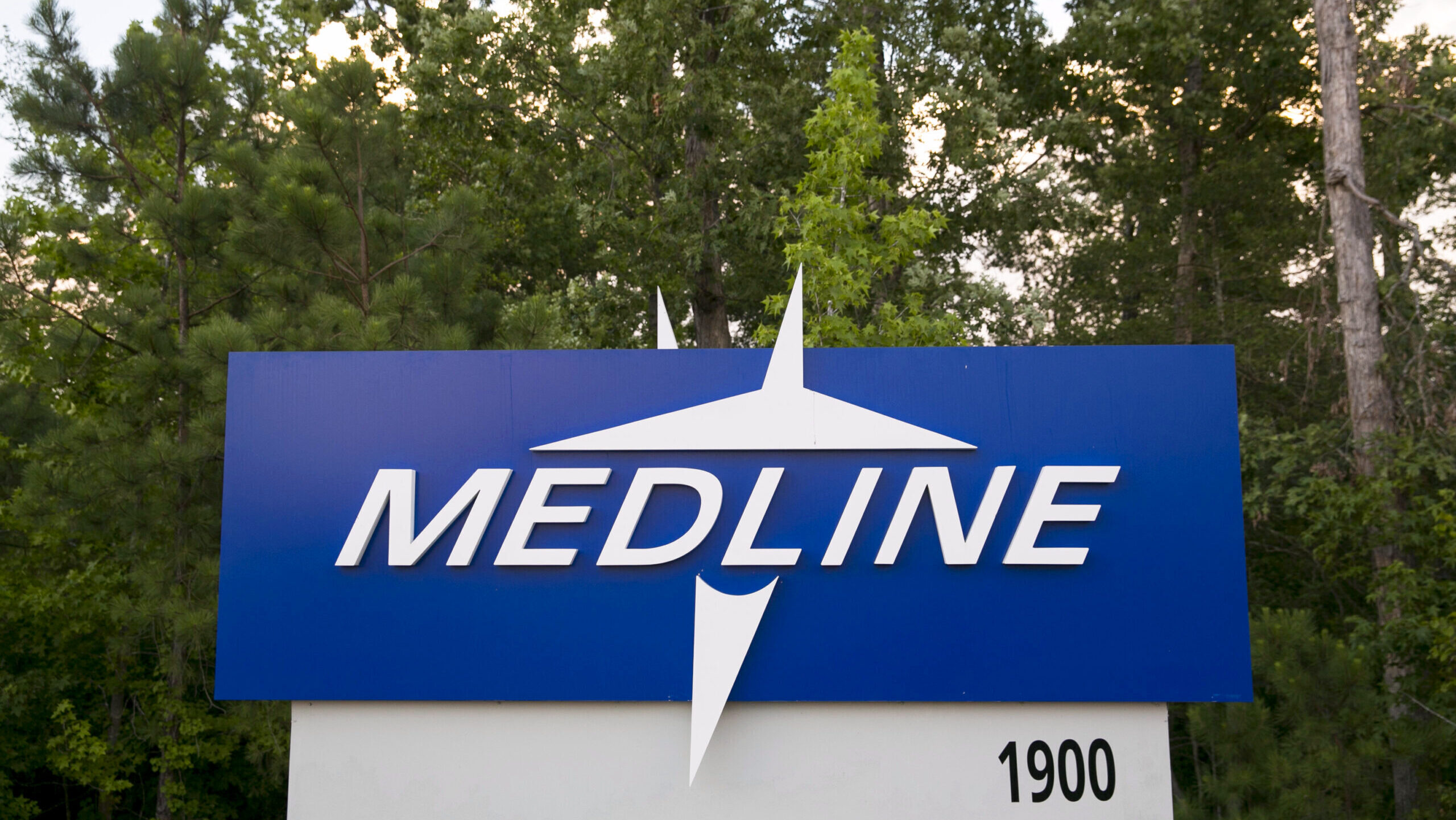Photo of a Medline office park sign.