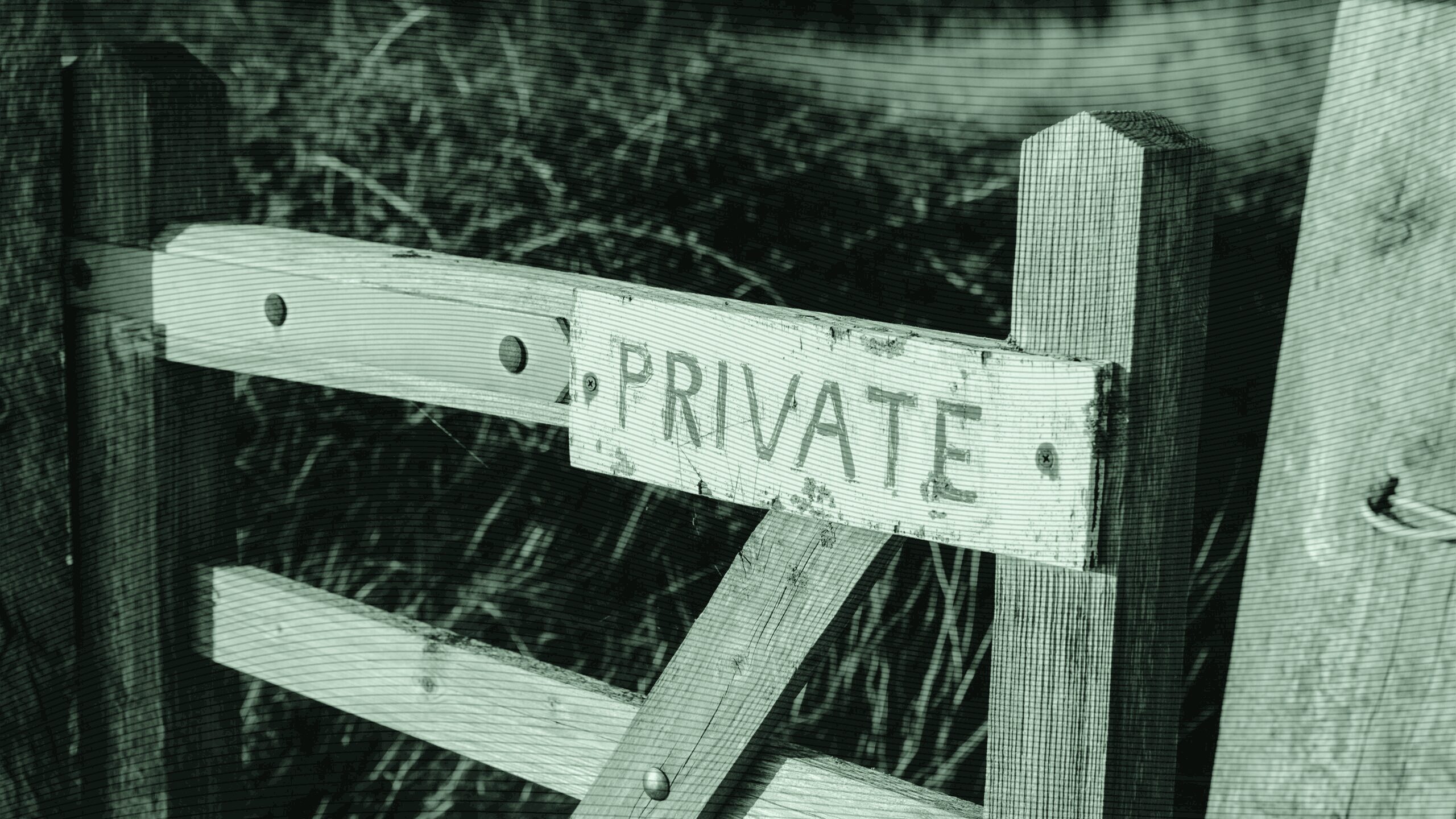 private sign.