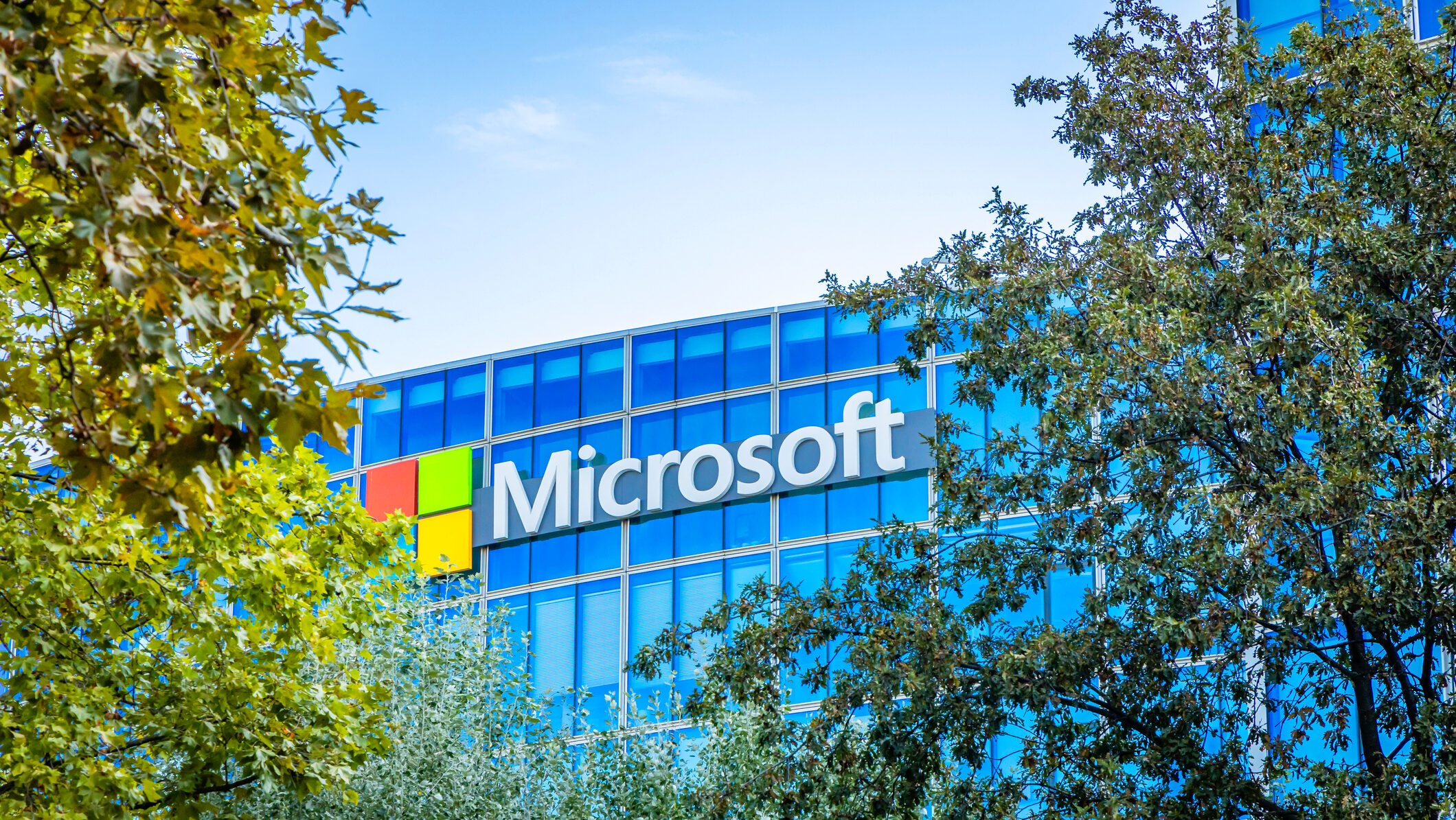 Photo of a Microsoft office building.