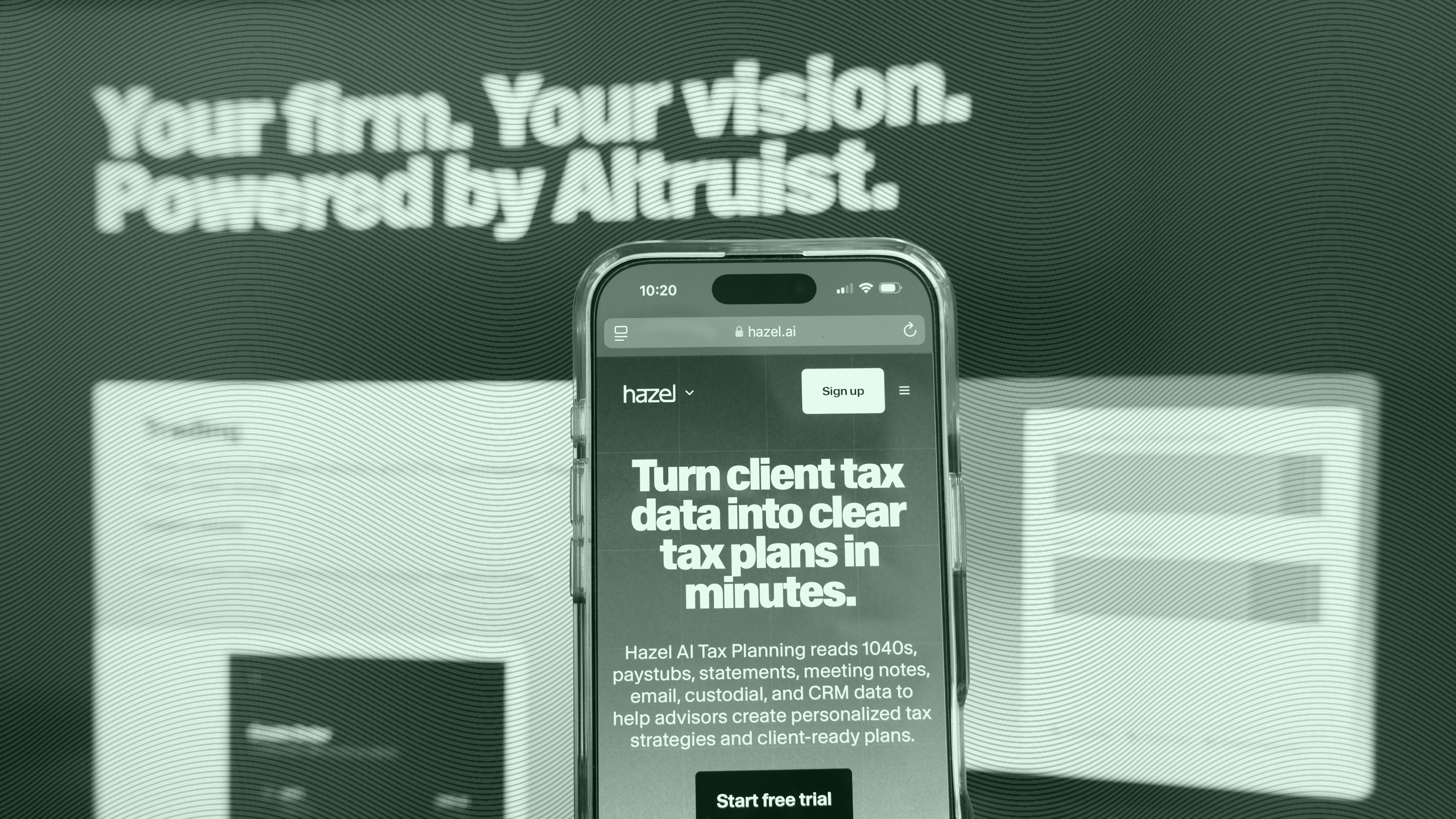 Photo of Altruist's AI tax tool