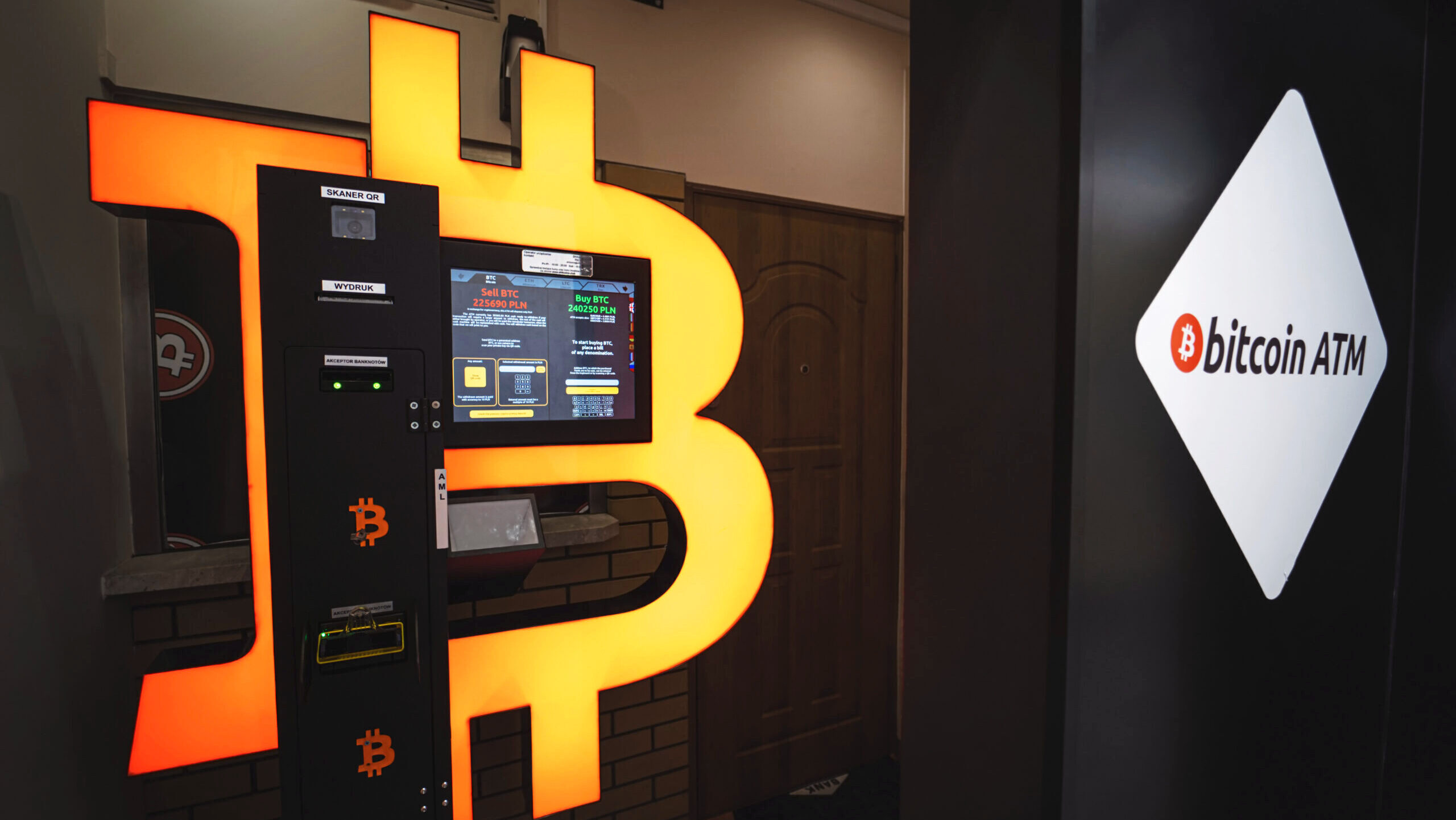 Photo of a Bitcoin ATM.