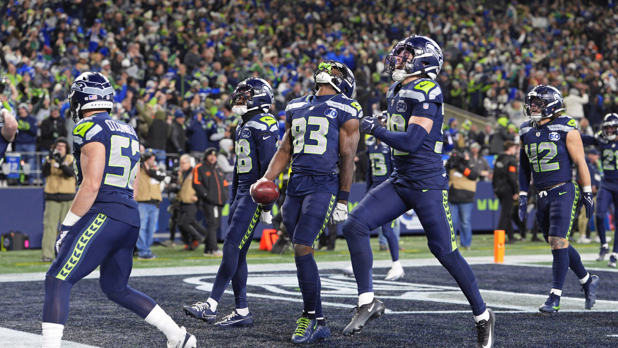 Photo of Seattle Seahawks players.