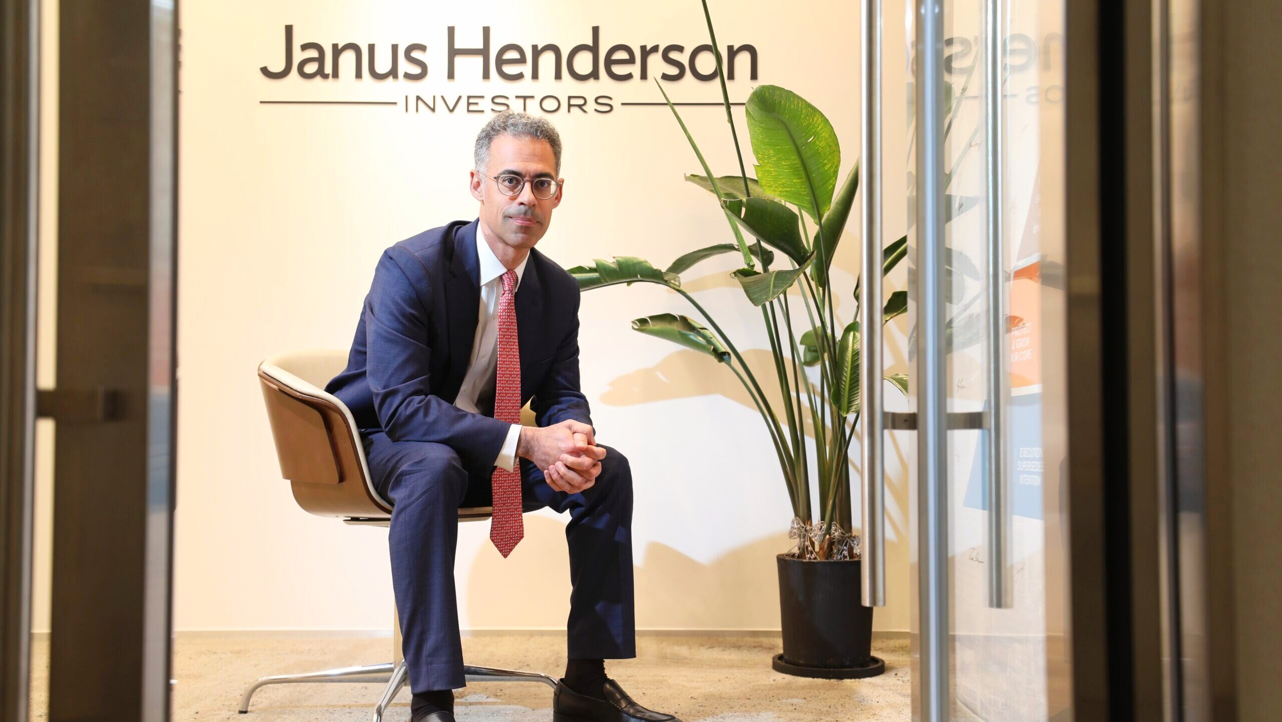 Ali Dibadj, Chief Executive Officer of Janus Henderson Investors, is shown at his office