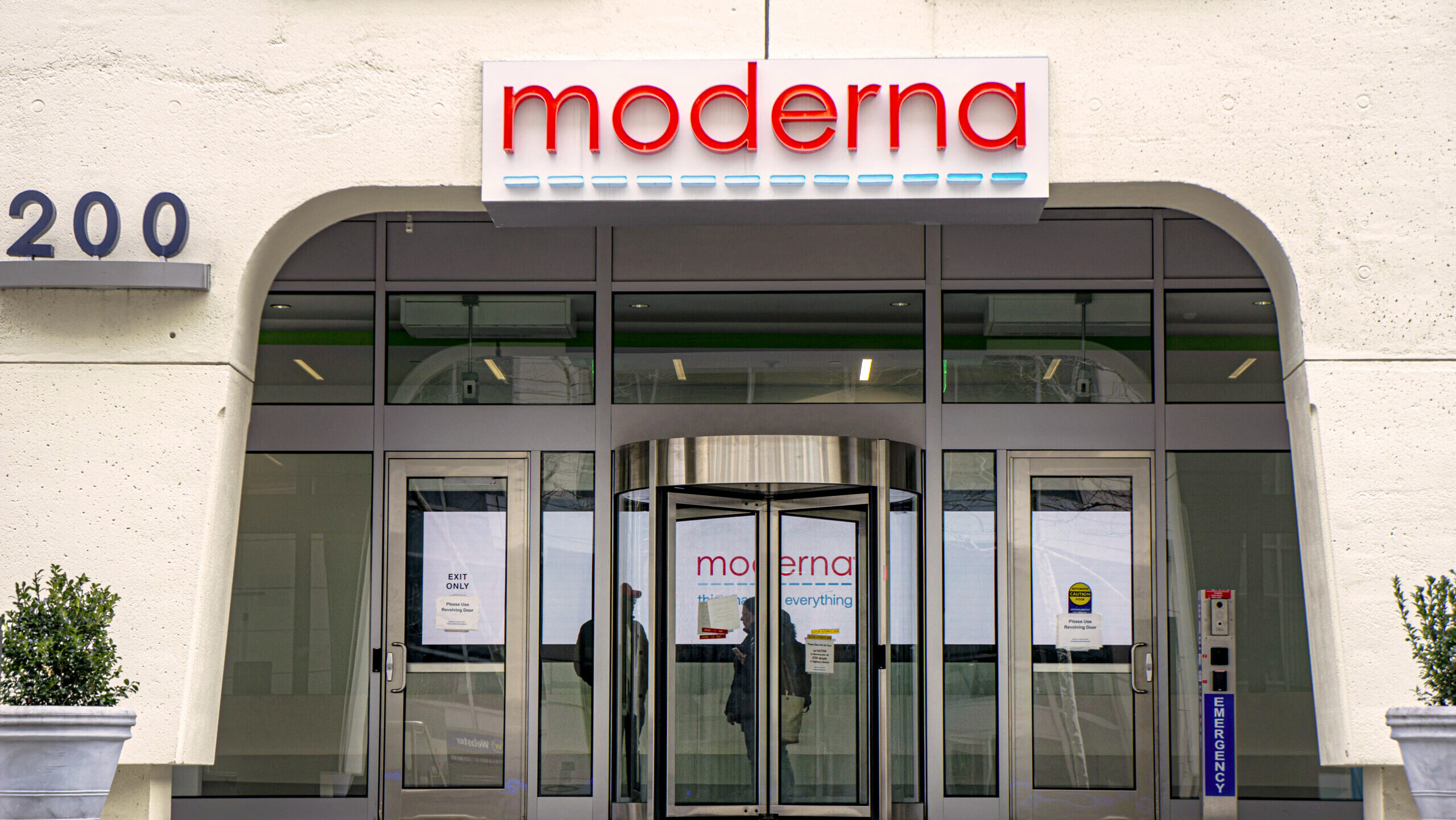Photo of the Moderna headquarters.