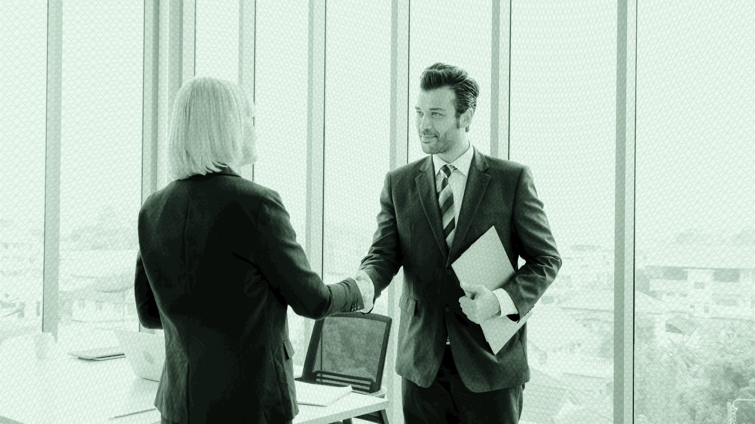 A client and advisor meeting.