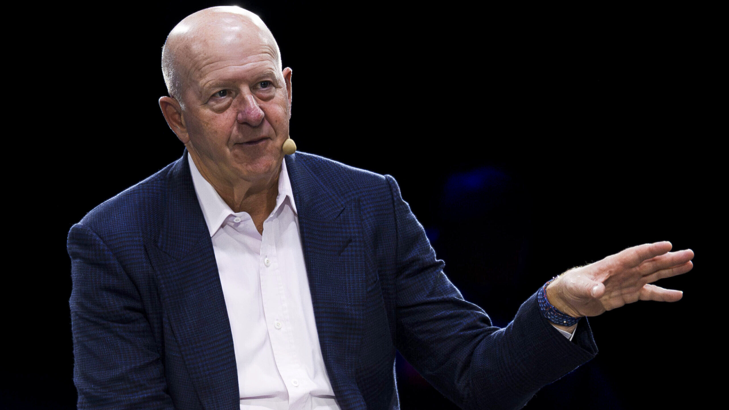 David Solomon, CEO of Goldman Sachs, speaks on stage during the Italian Tech Week 2025.