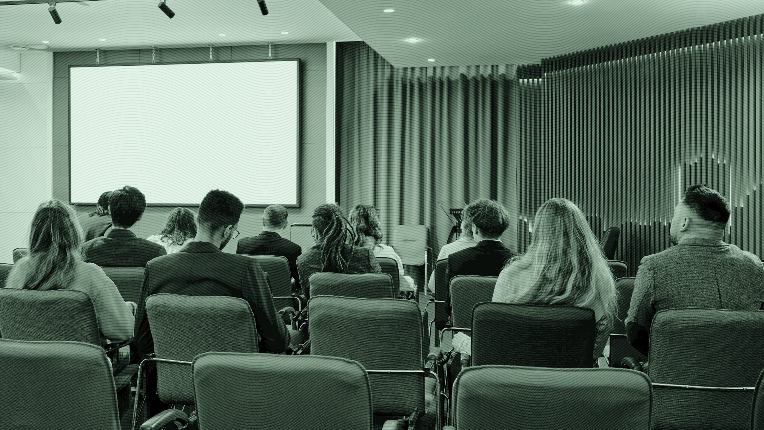 People attending a conference.