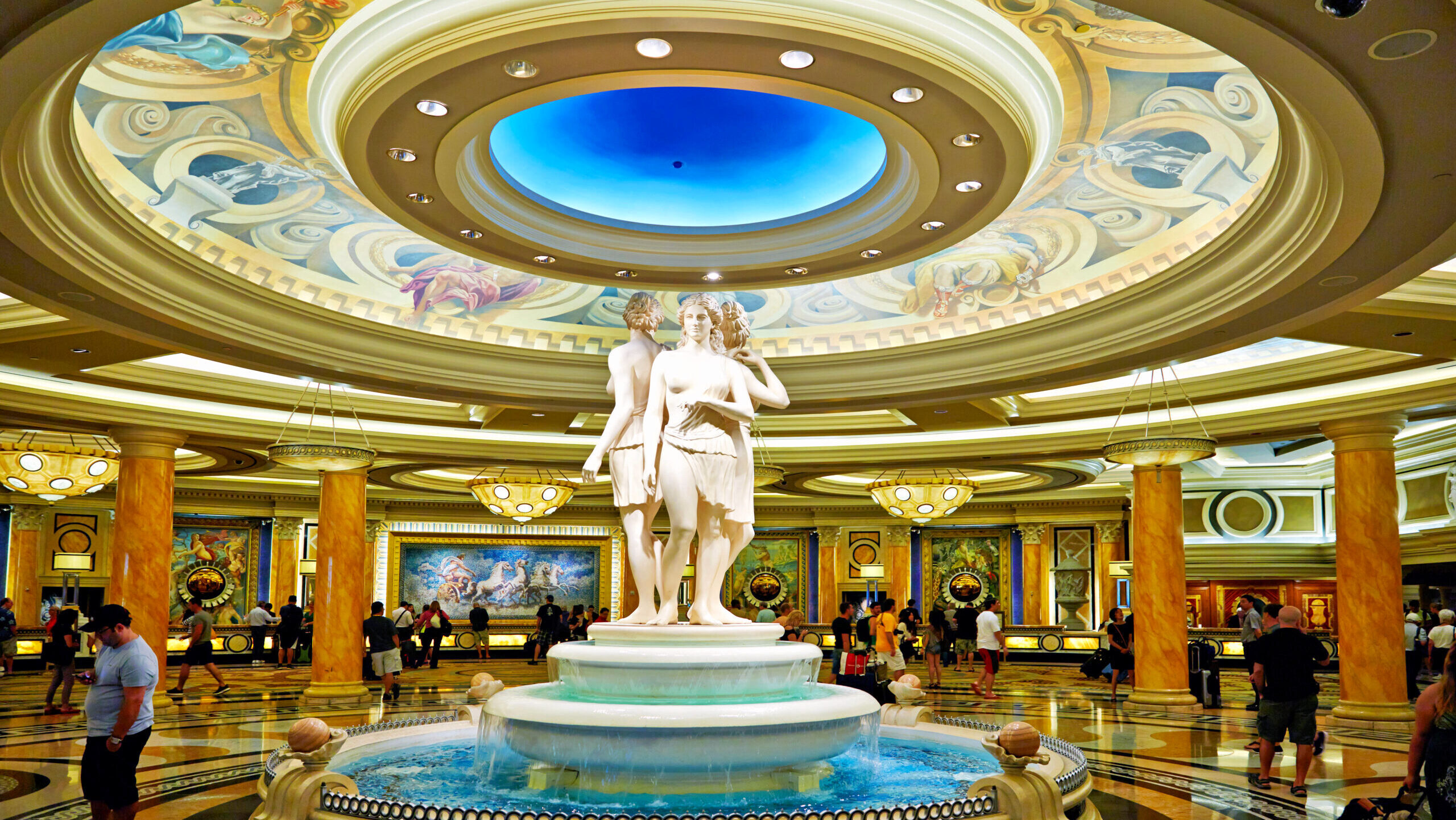 Photo of the lobby at Caesars Palace Hotel in Las Vegas.