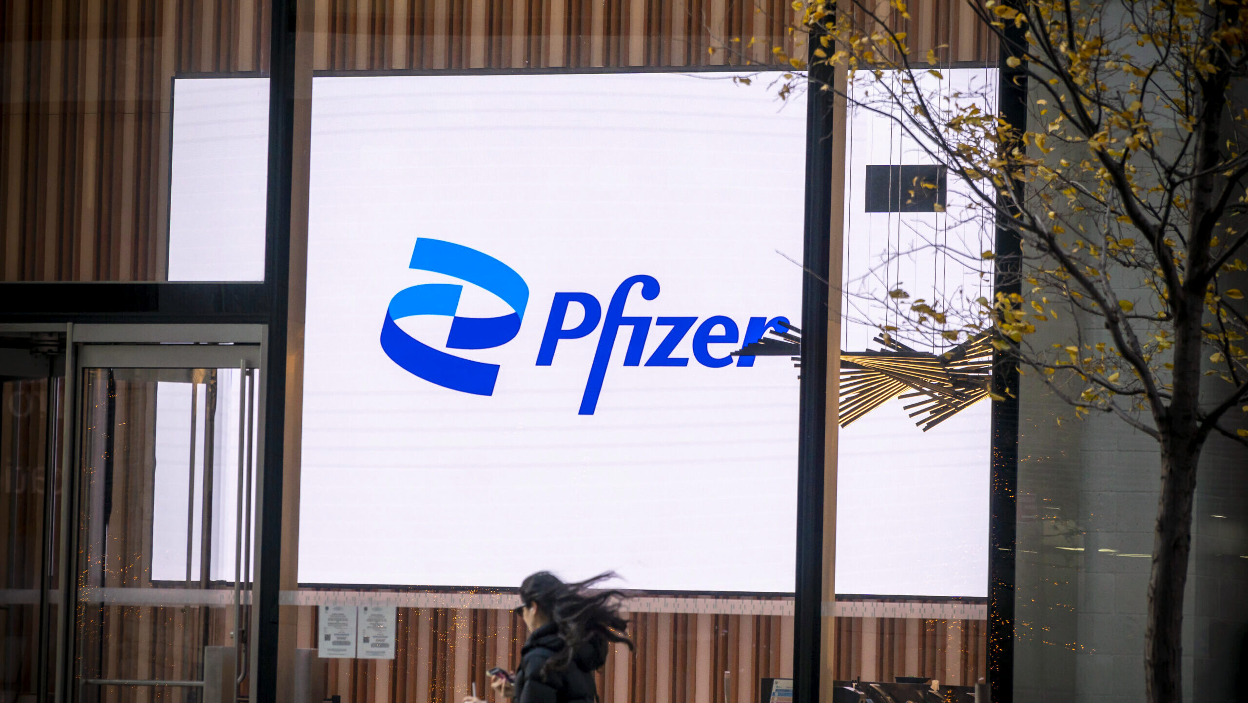 Pfizer World Headquarters in New York City's Hudson Yards development is shown.