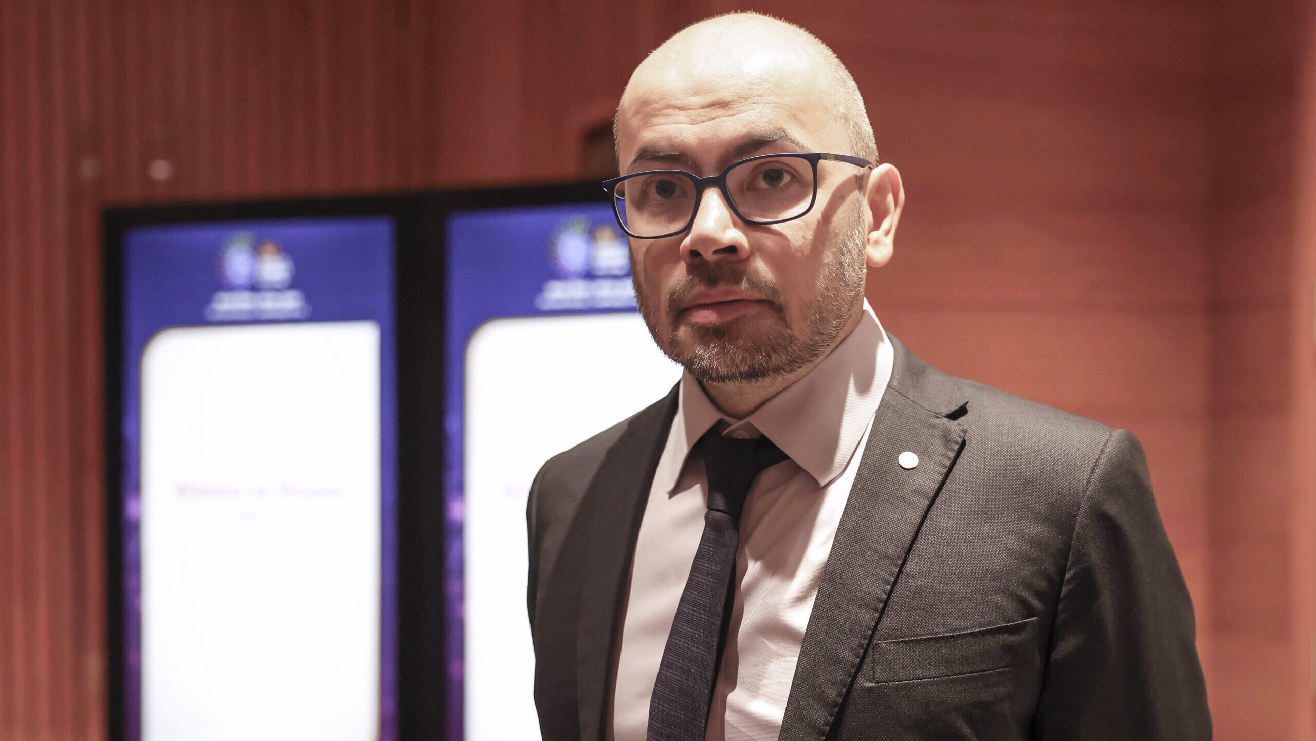 DeepMind Technologies and Isomorphic Labs CEO Demis Hassabis is shown on the sidelines of the AI Impact Summit in New Dehli in February 2026.