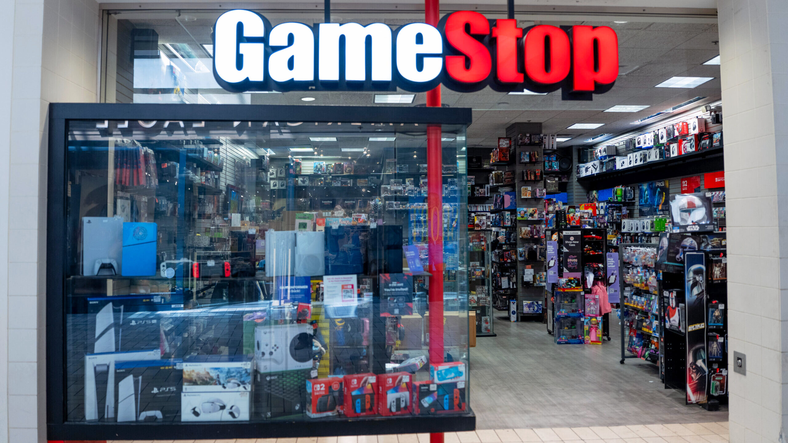 A GameStop storefront on Monday May 4, 2026 in Tysons Corner Mall in Tysons, Virginia.